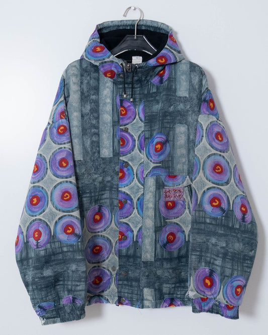 "OXBOW" all over pattern hooded jacket