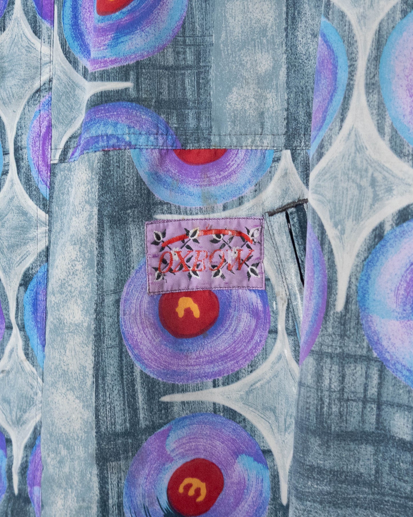 "OXBOW" all over pattern hooded jacket