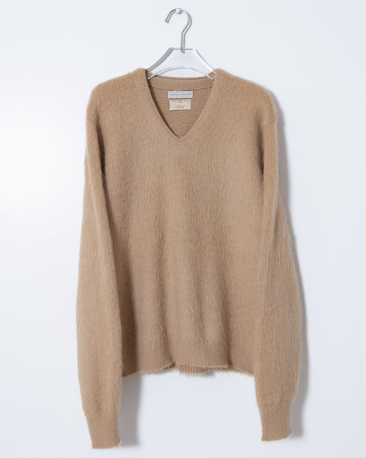 Vintage mohair v-neck knit sweater
