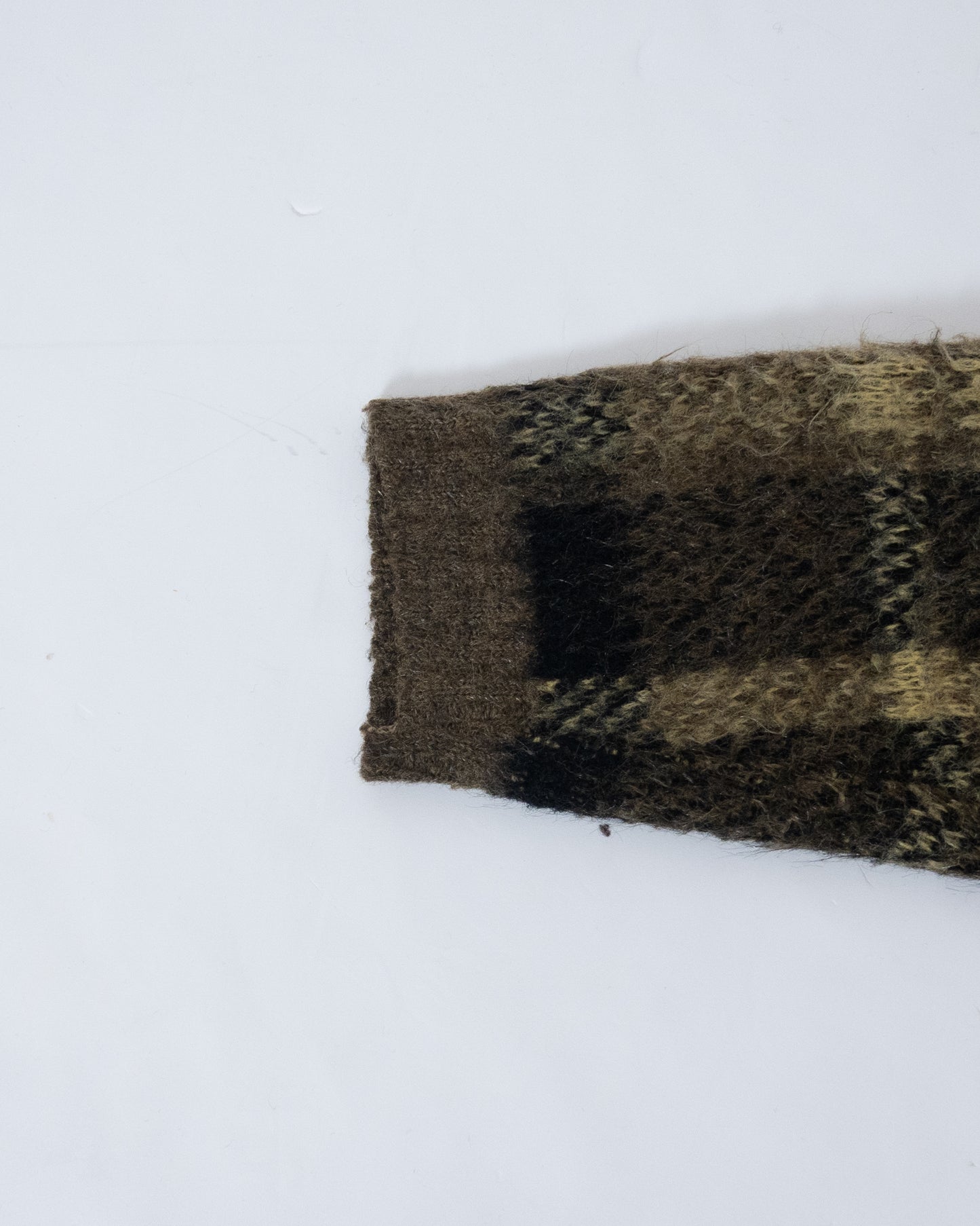 Vintage plaid mohair knit cardigan