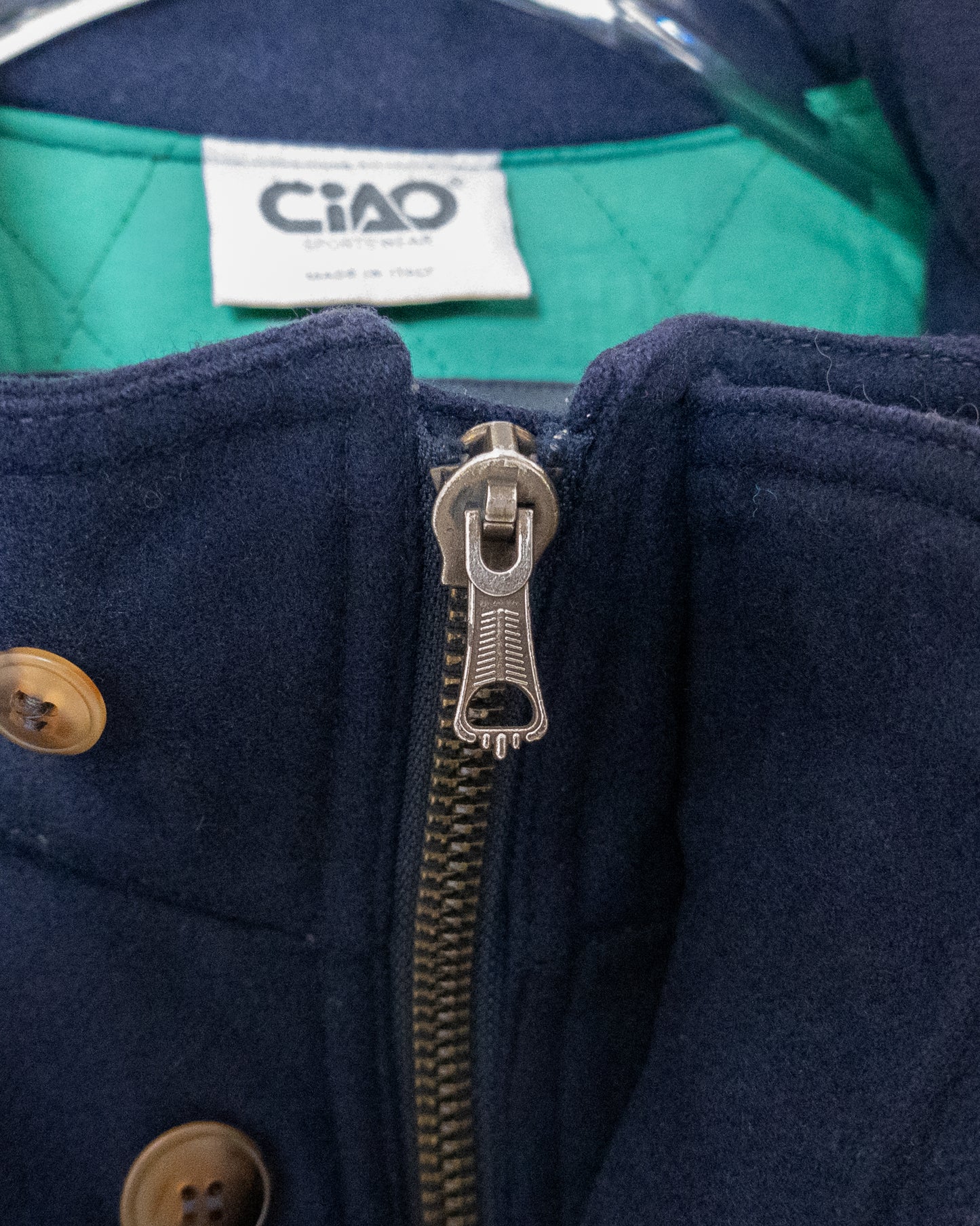 "ciao" fly front wool blouson