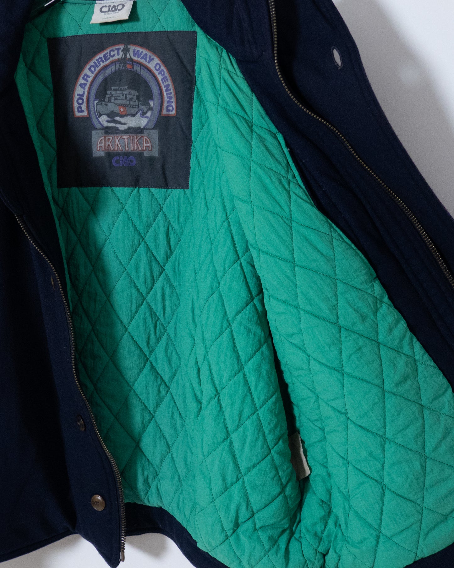 "ciao" fly front wool blouson