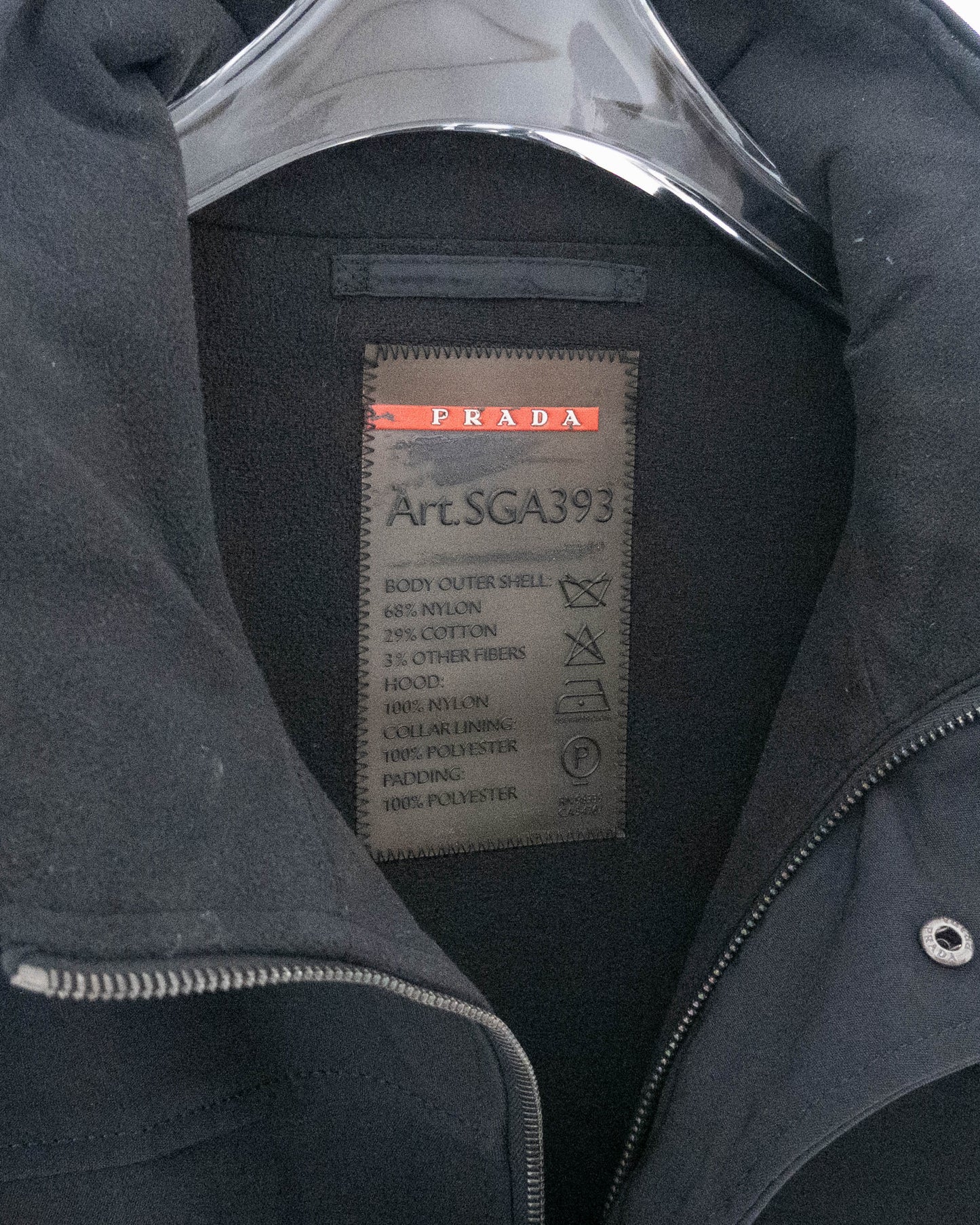 "PRADA" high neck padding nylon jacket
