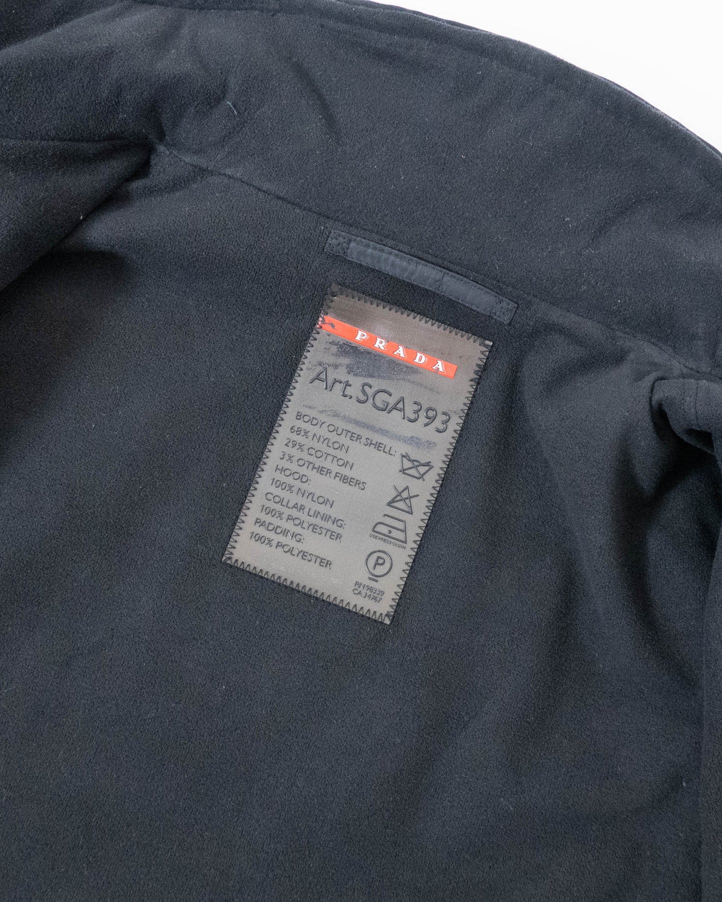 "PRADA" high neck padding nylon jacket