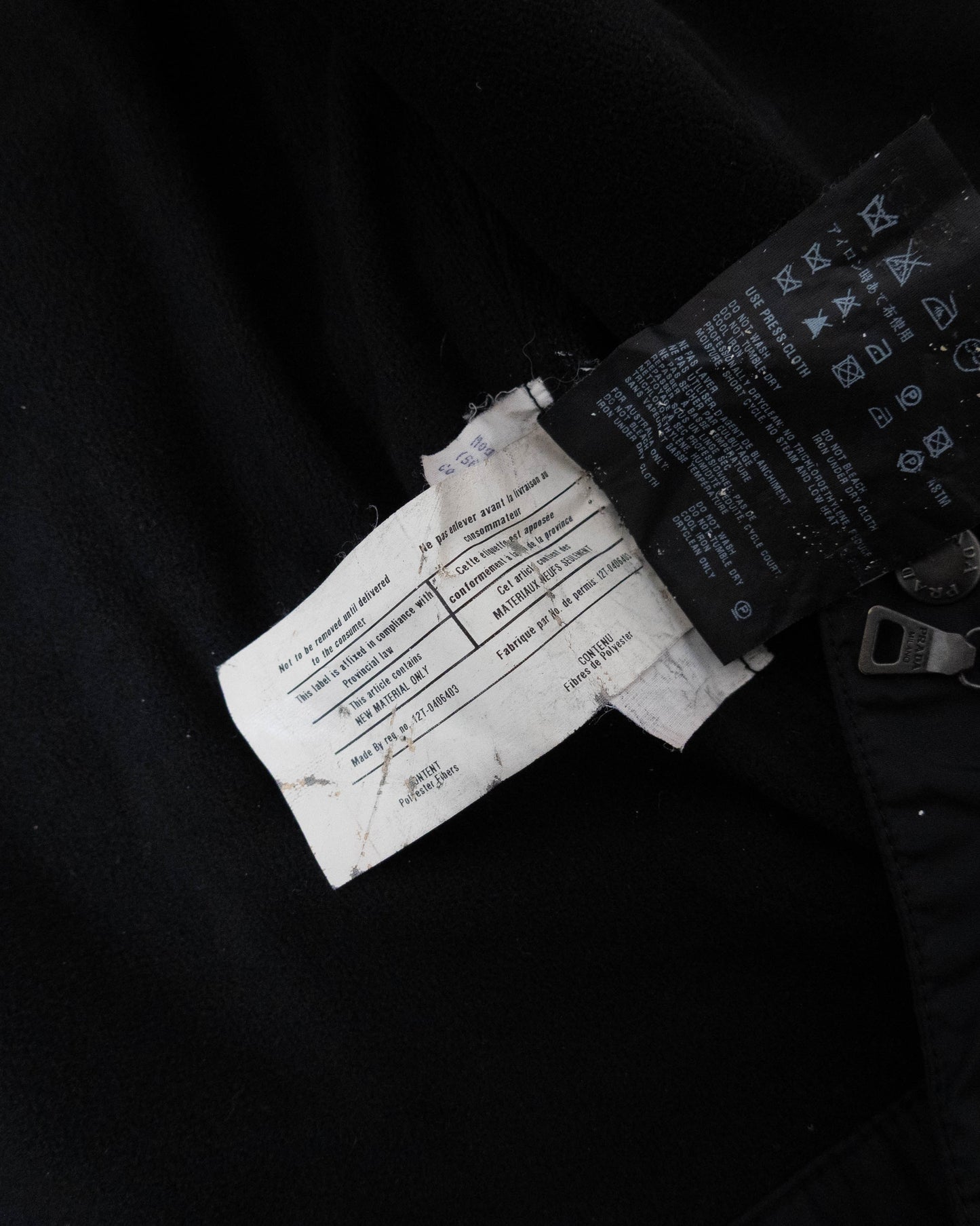 "PRADA" high neck padding nylon jacket