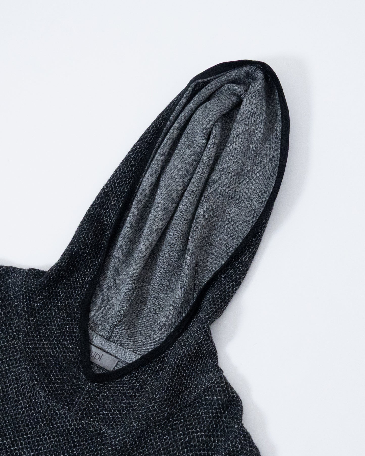 Honeycomb textured knit hoodie