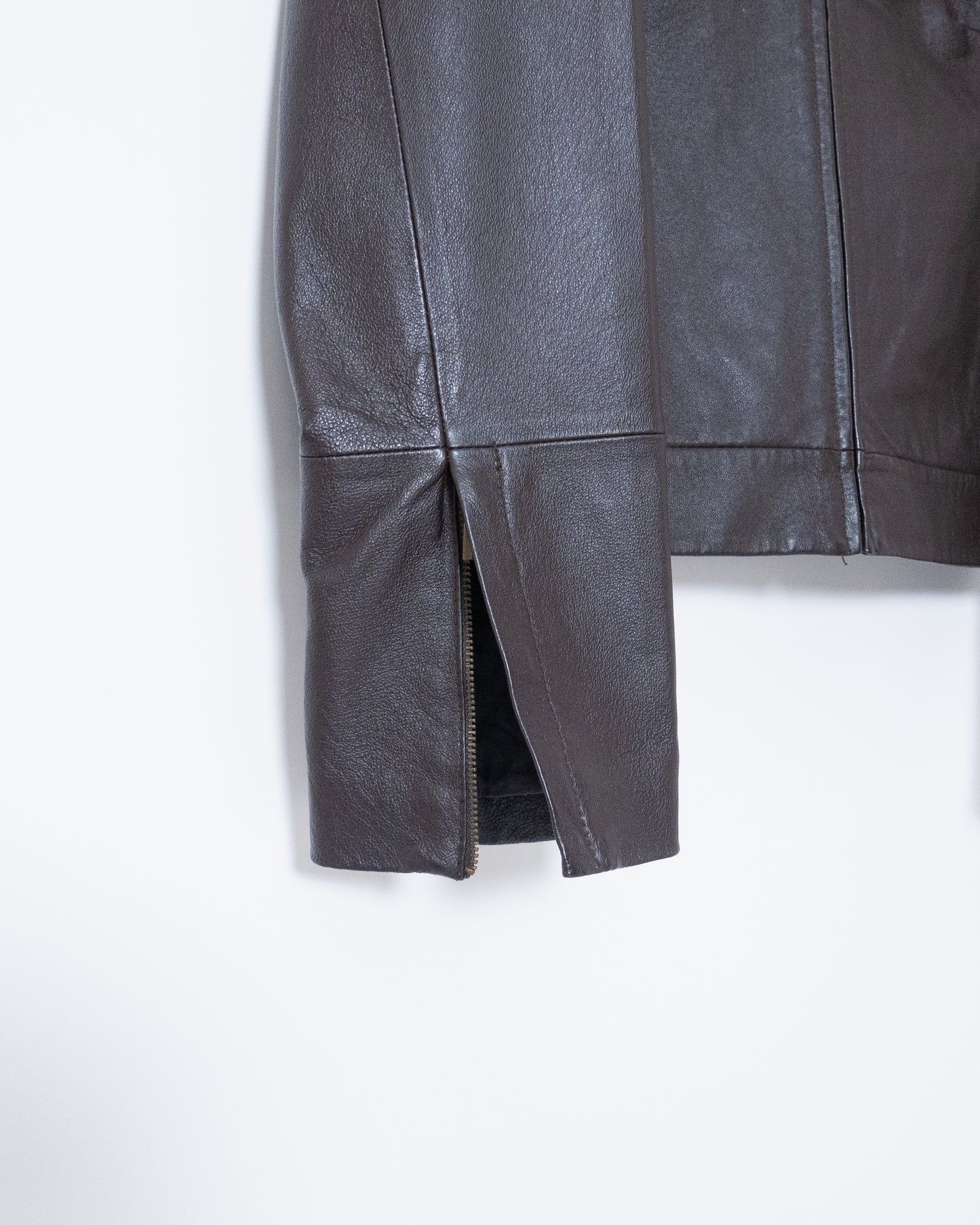'Marks&Spencer' high neck leather jacket