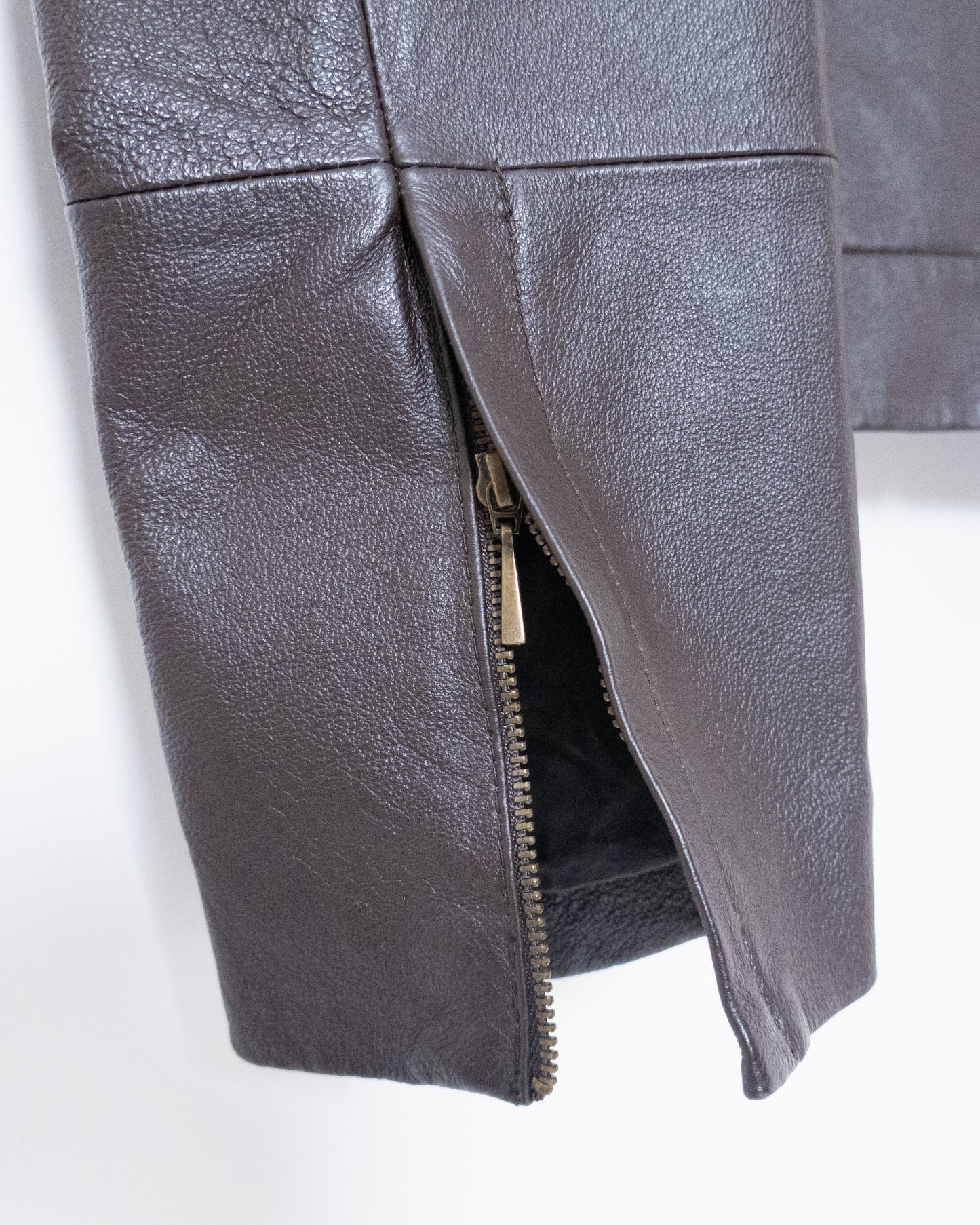 'Marks&Spencer' high neck leather jacket