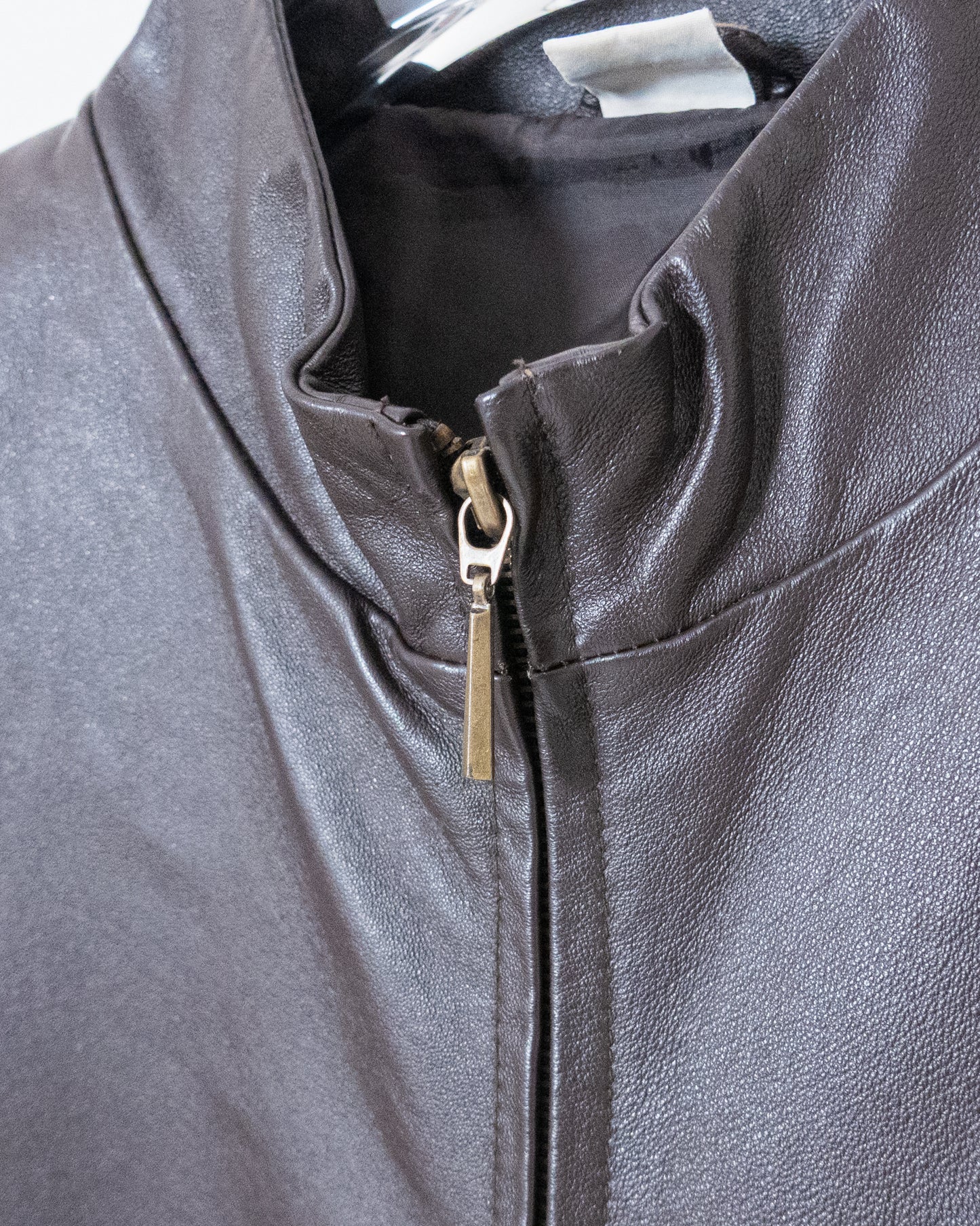 'Marks&Spencer' high neck leather jacket