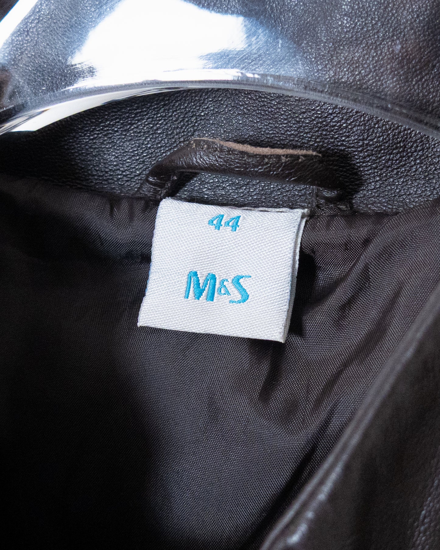'Marks&Spencer' high neck leather jacket