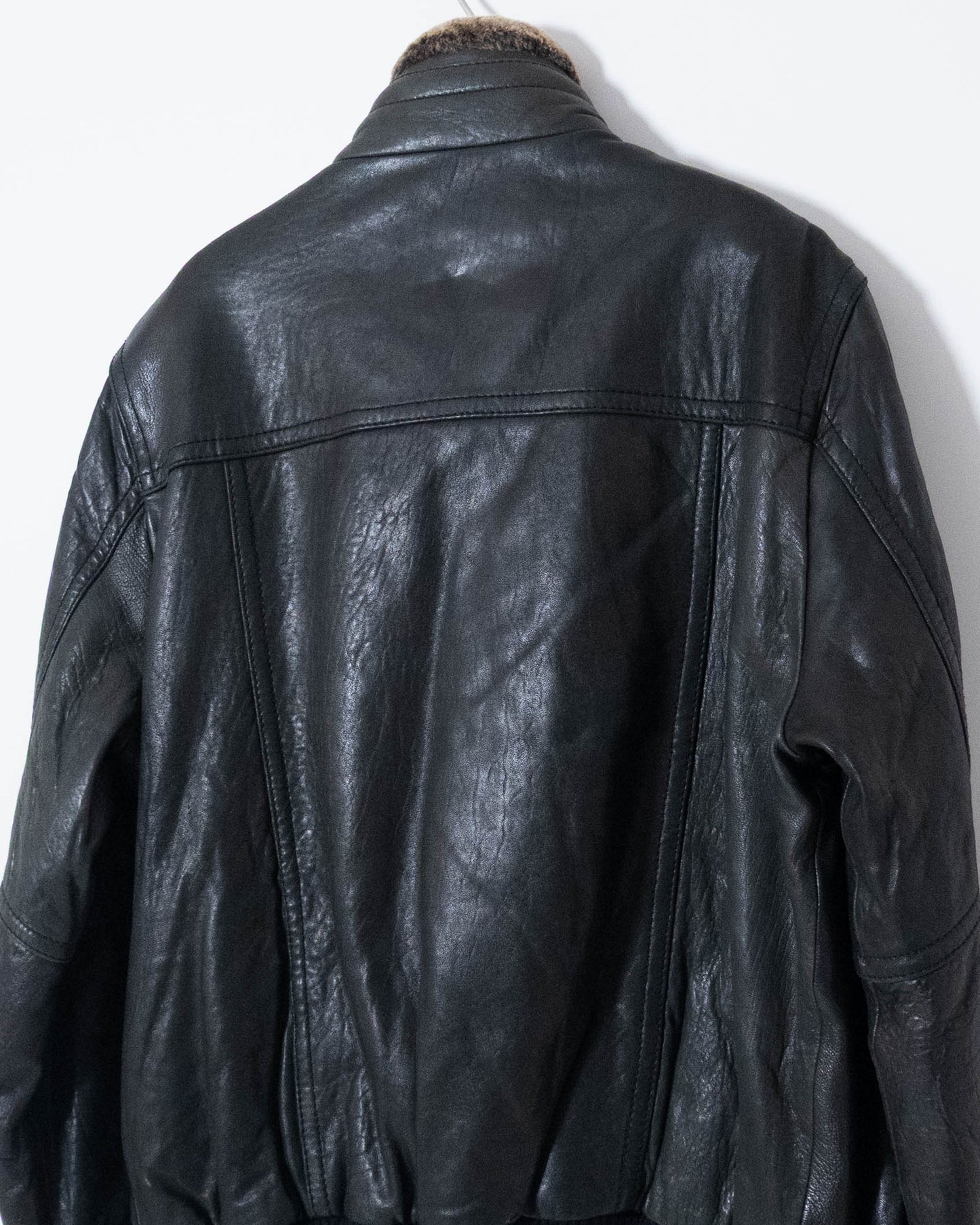 "Andrew Marc" high neck leather jacket