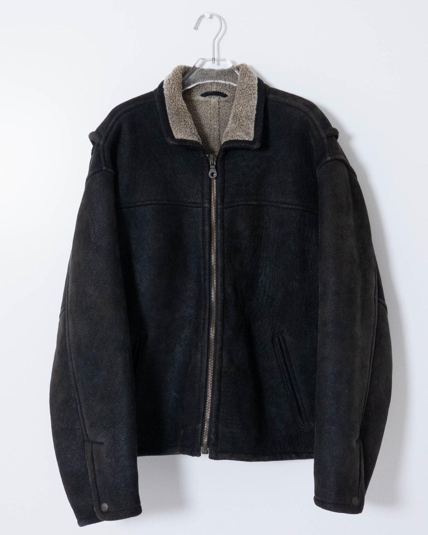 "Andrew Marc" mouton leather jacket