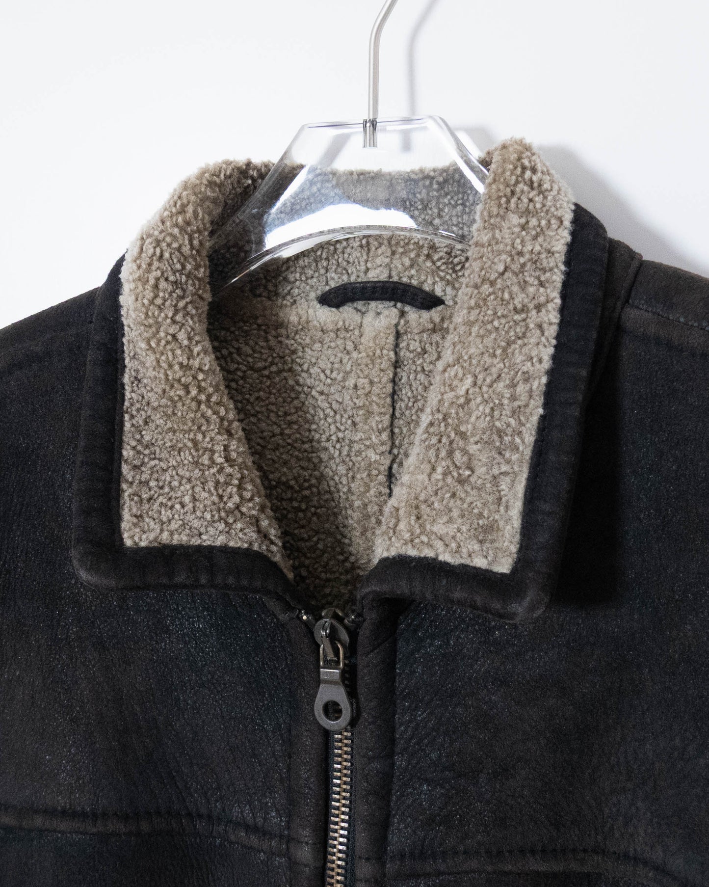 "Andrew Marc" mouton leather jacket