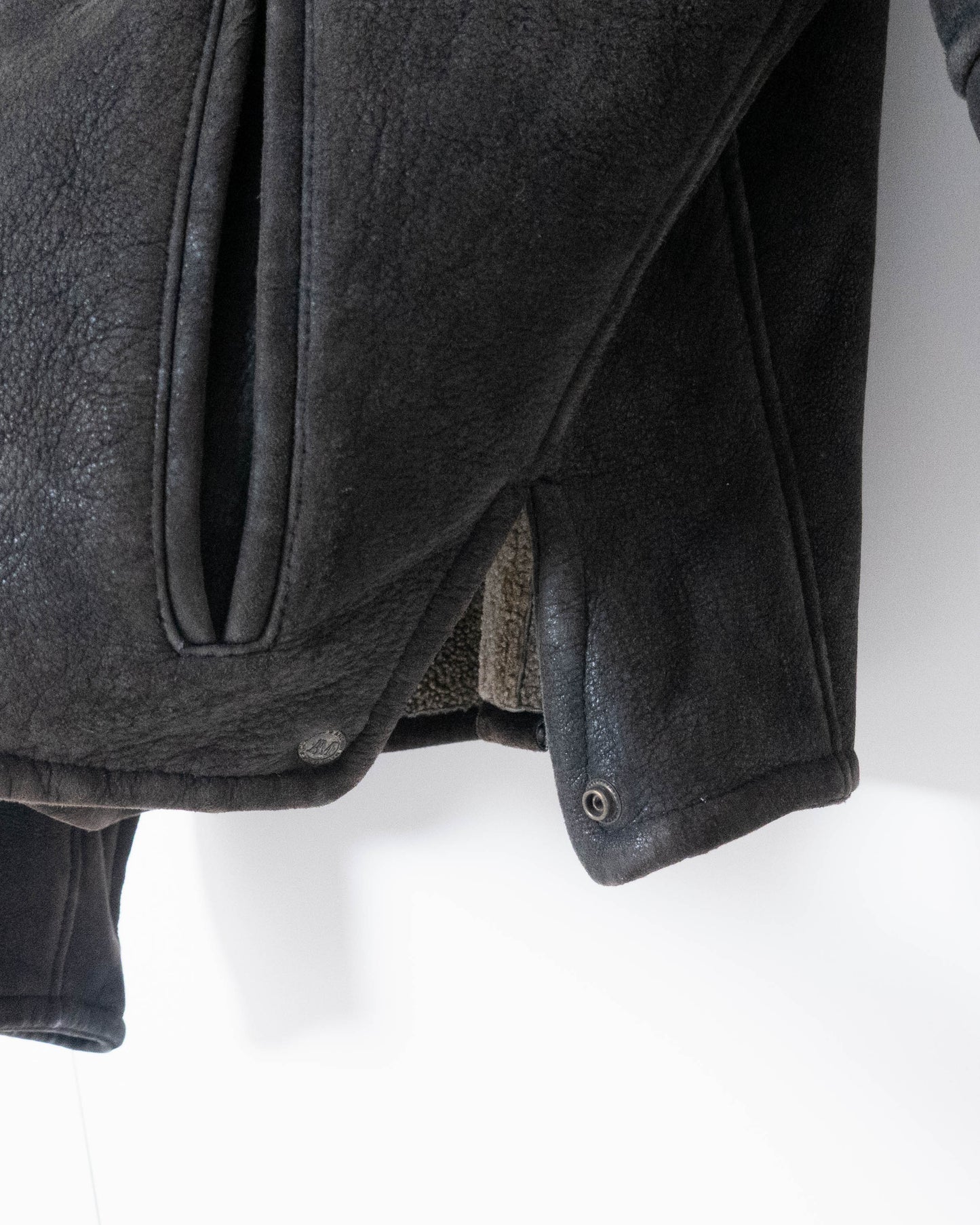 "Andrew Marc" mouton leather jacket