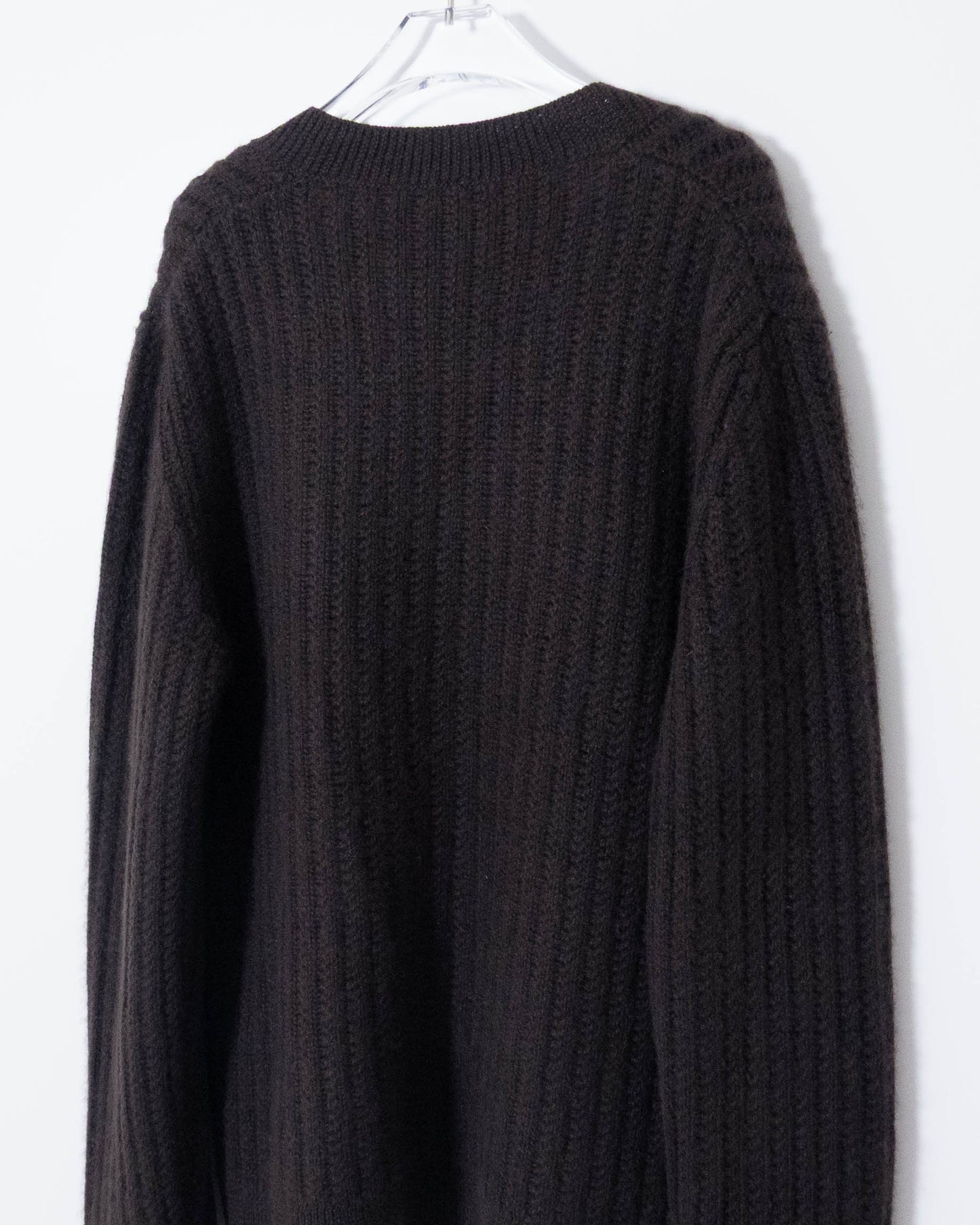 "GUCCI" v-neck rib knit sweater