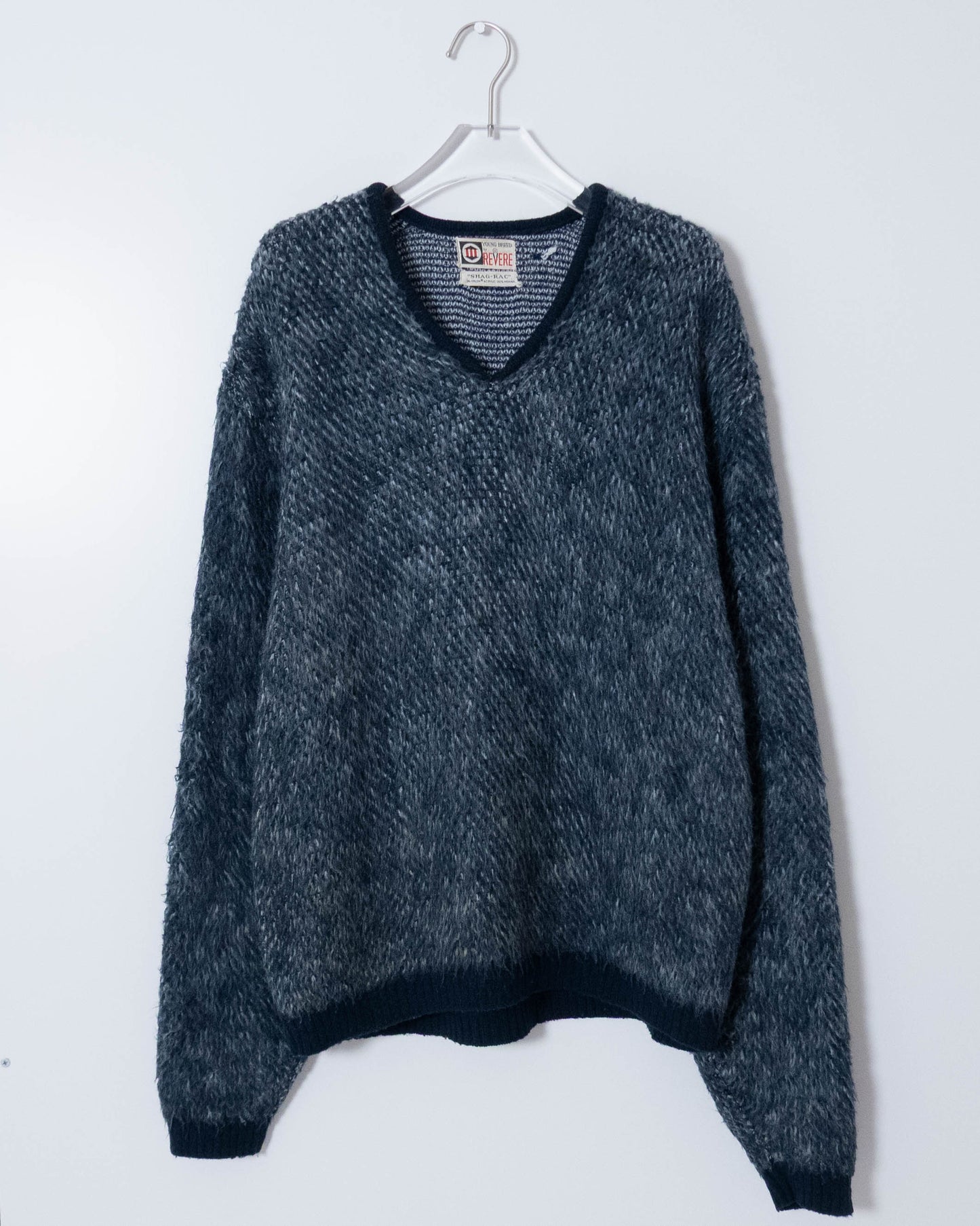Vintage v-neck mohair knit sweater