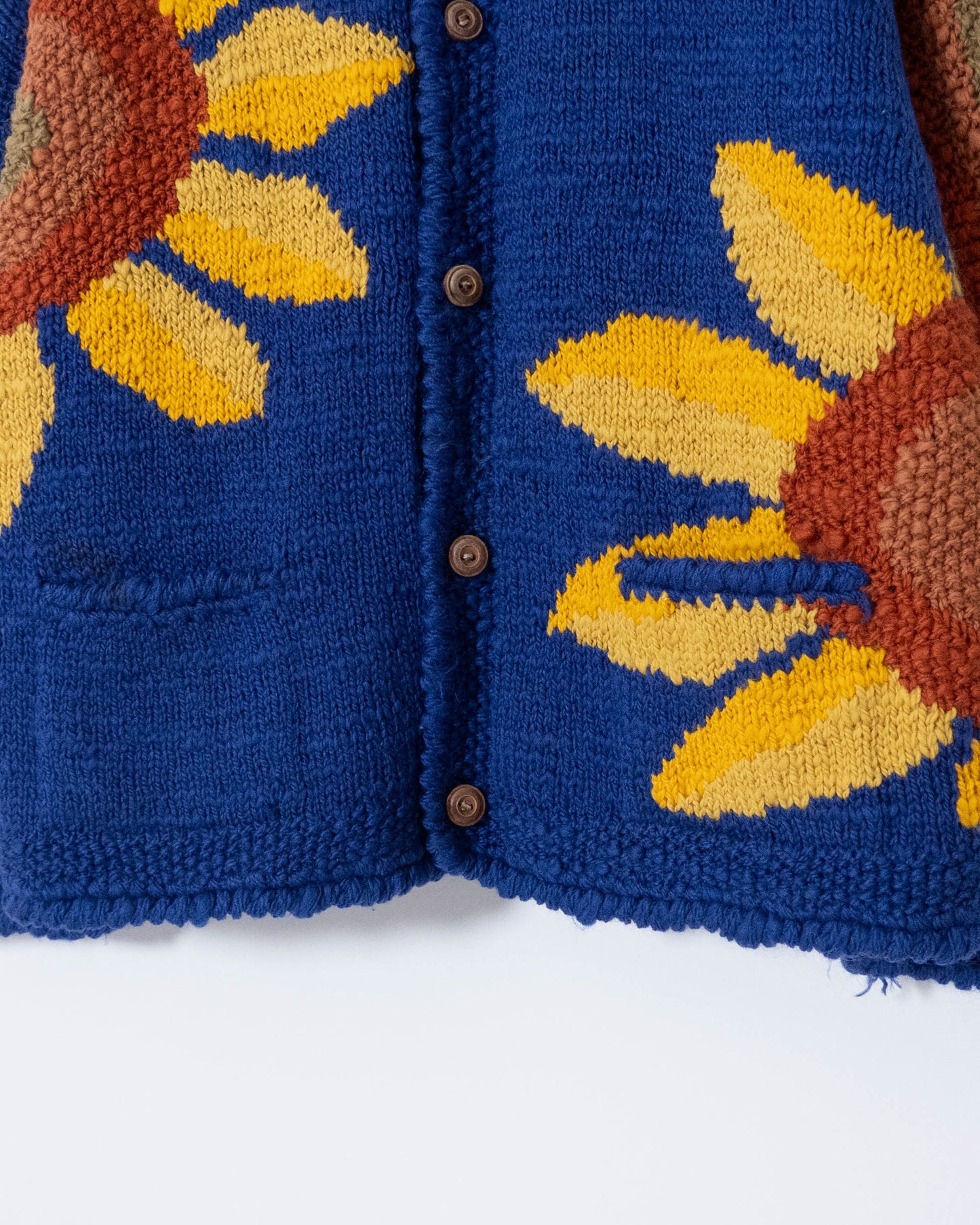 floral pattern ecuador hand knit cardigan