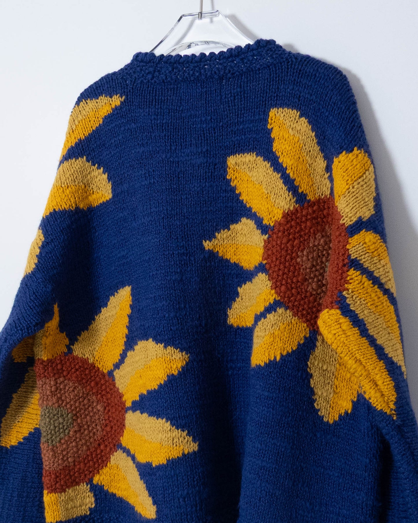 floral pattern ecuador hand knit cardigan