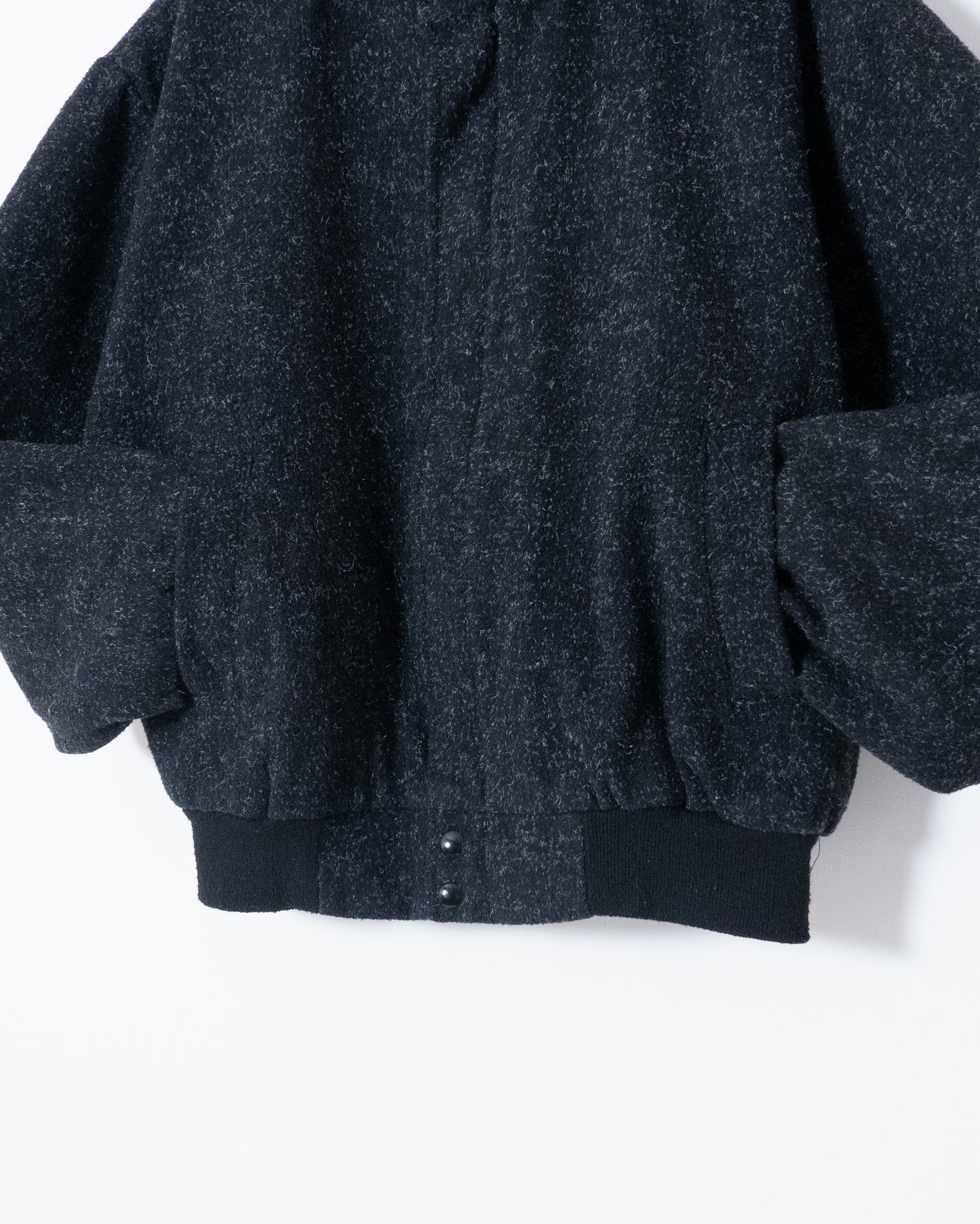 fly front wool blouson