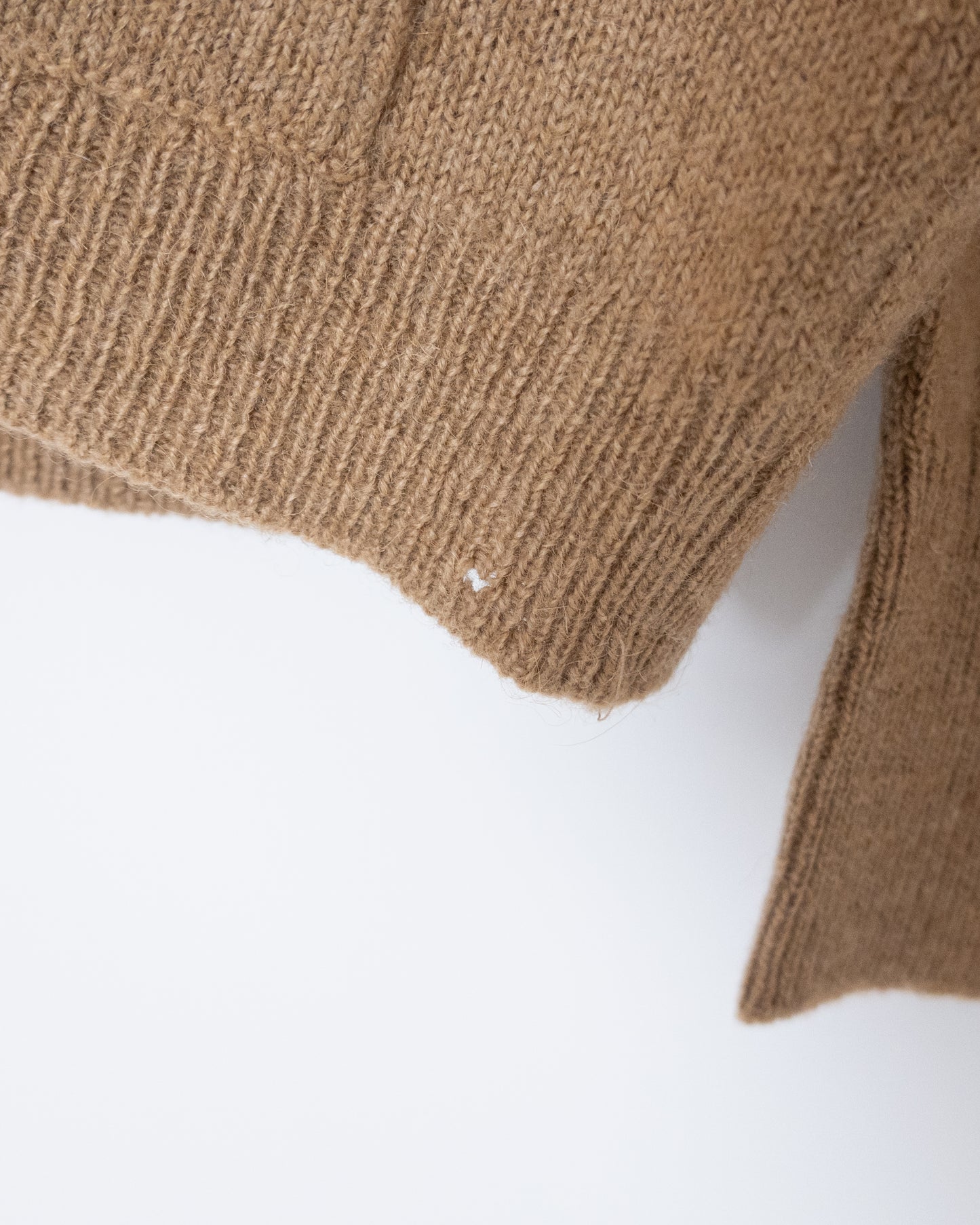 "LANVIN" camel hair knitted cardigan