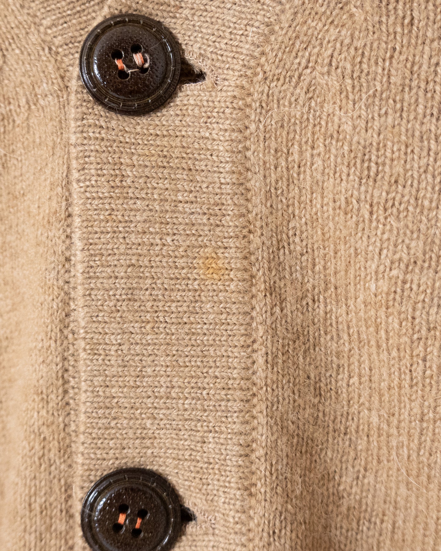 "LANVIN" camel hair knitted cardigan