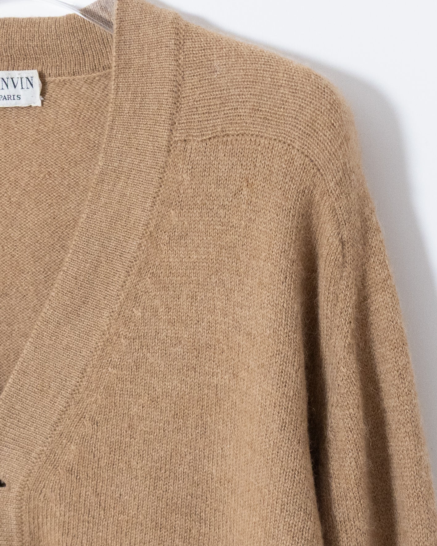 "LANVIN" camel hair knitted cardigan