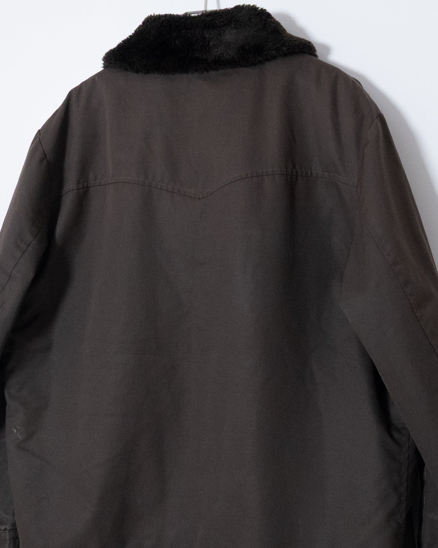 faux shearling collar boa lined jacket