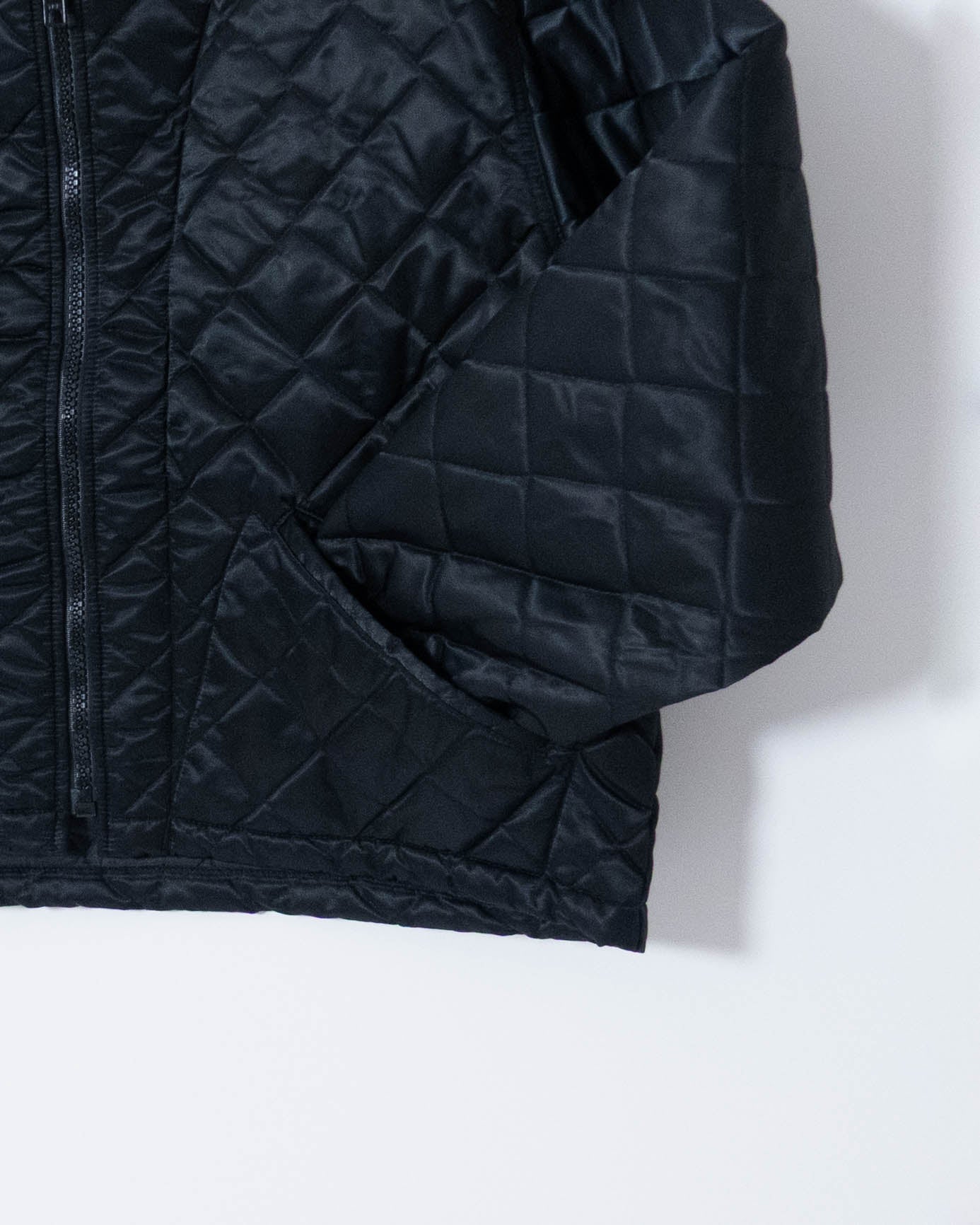 nylon quilting bomber jacket