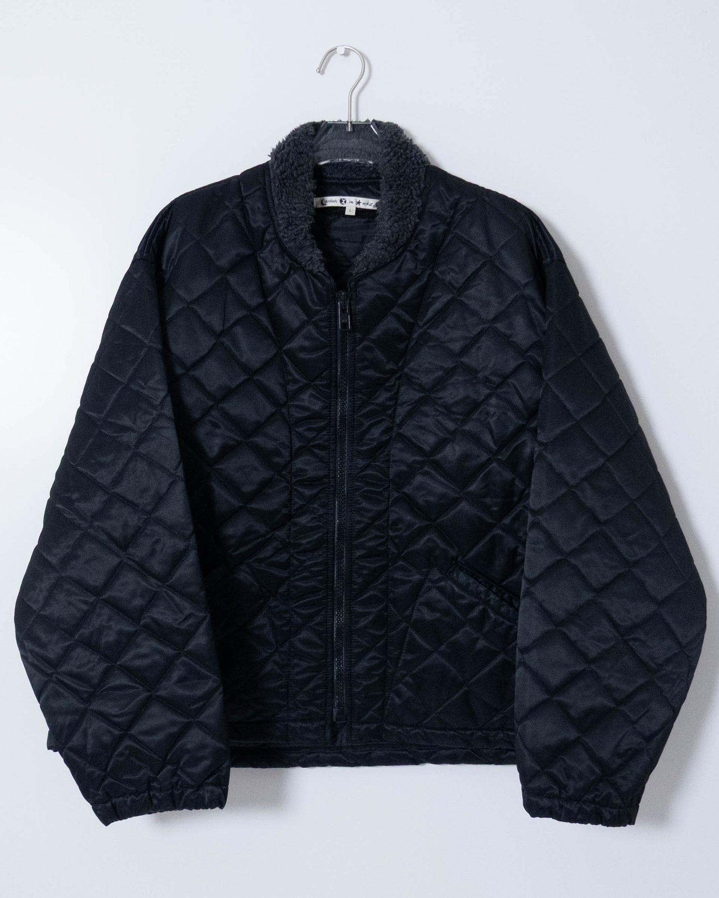nylon quilting bomber jacket