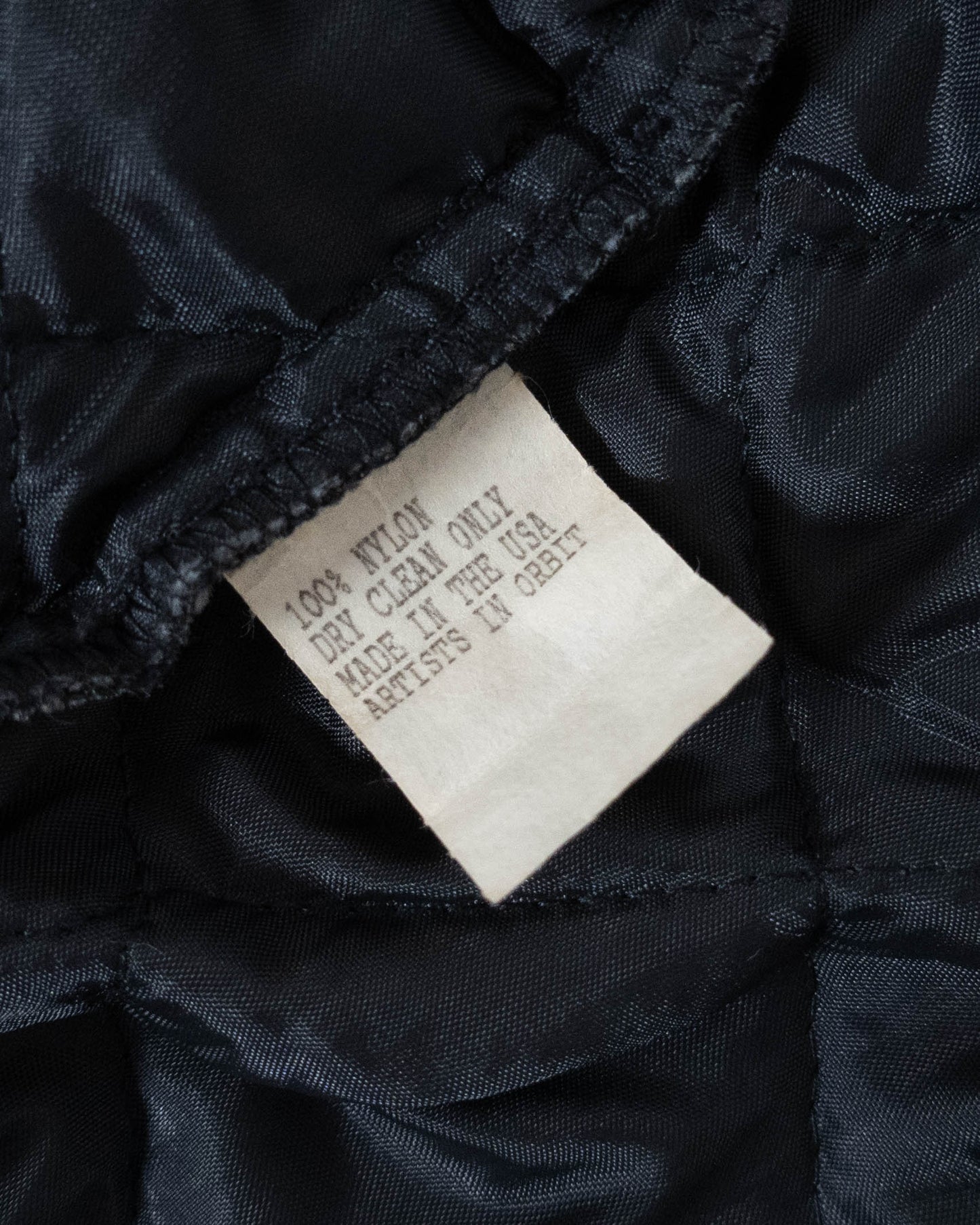 nylon quilting bomber jacket