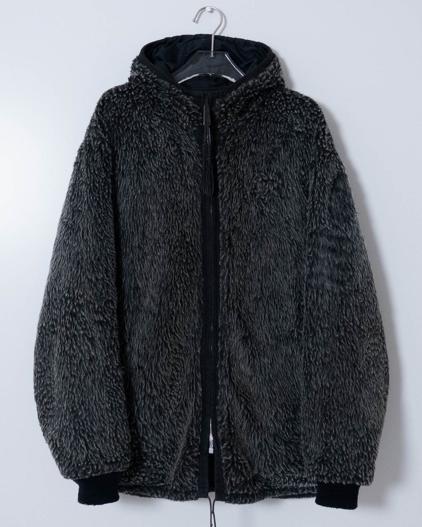 Vintage reversible fur hoodie