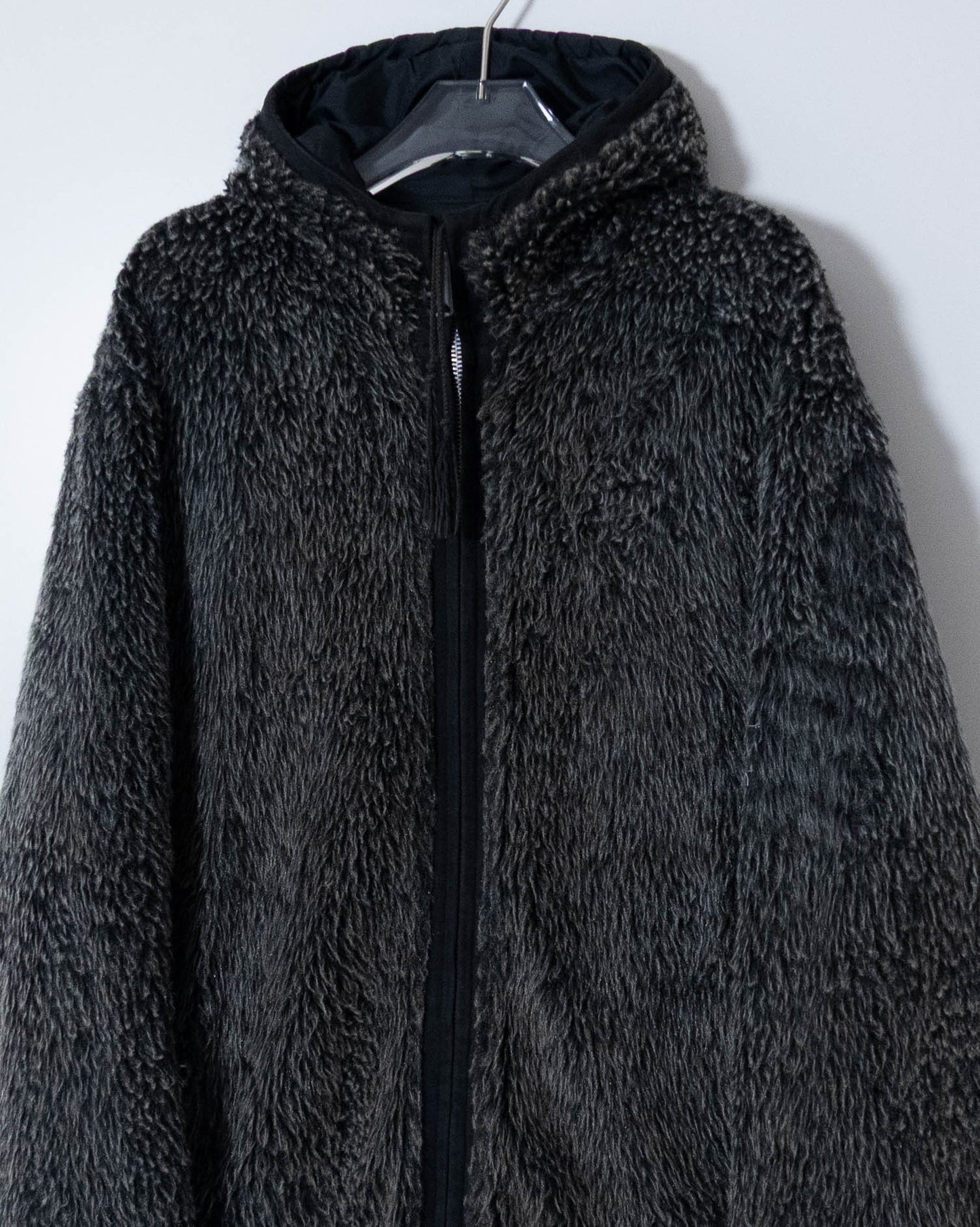 Vintage reversible fur hoodie