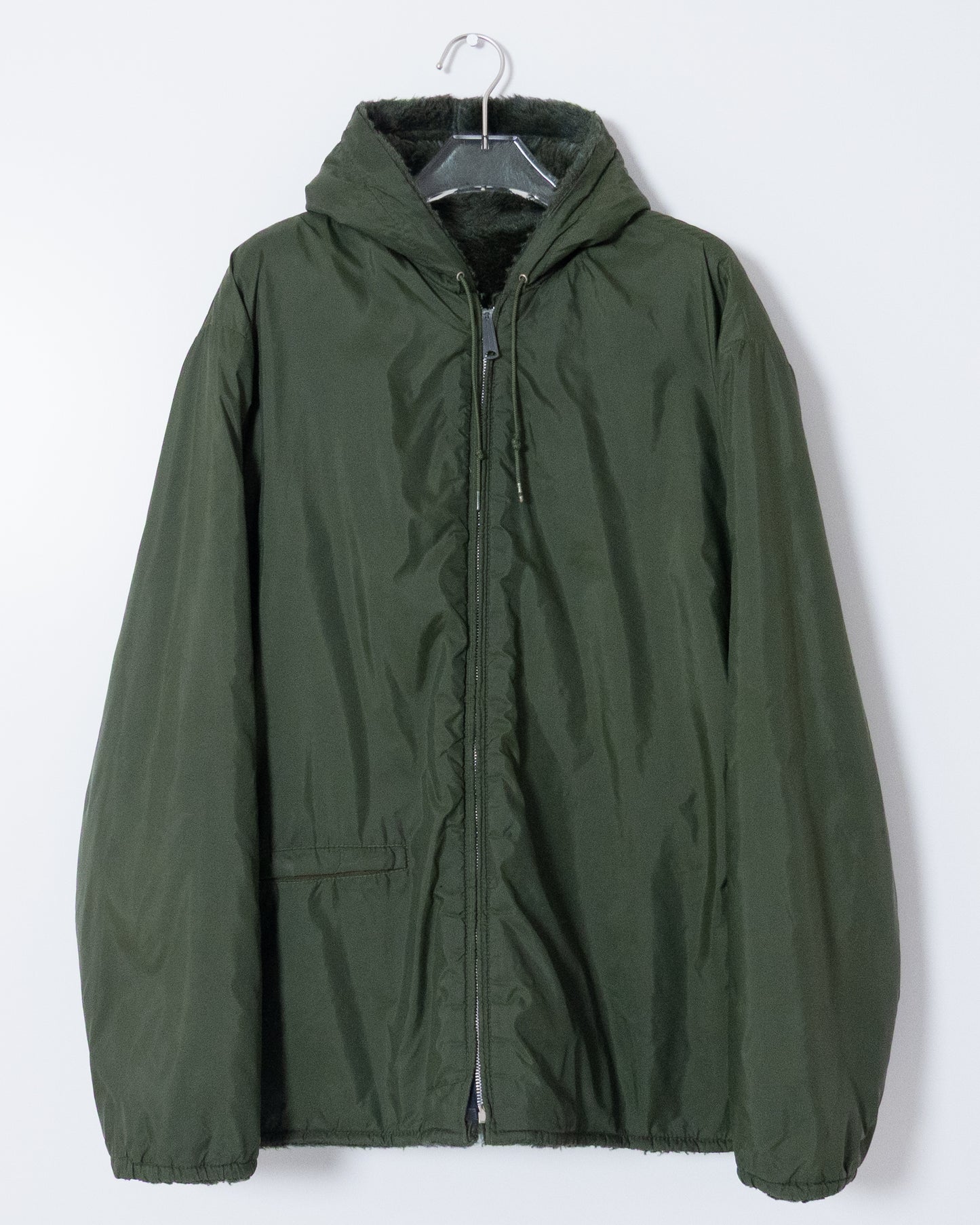 Vintage reversible fur hoodie