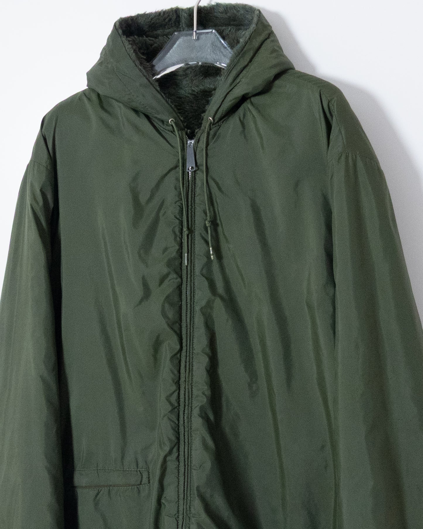 Vintage reversible fur hoodie