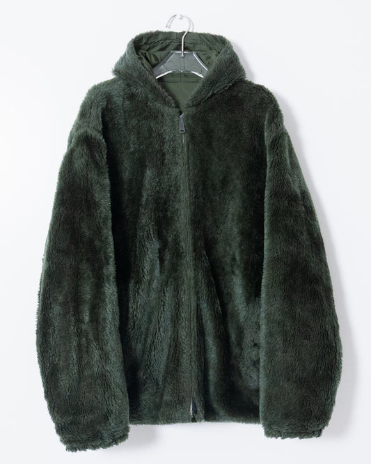 Vintage reversible fur hoodie