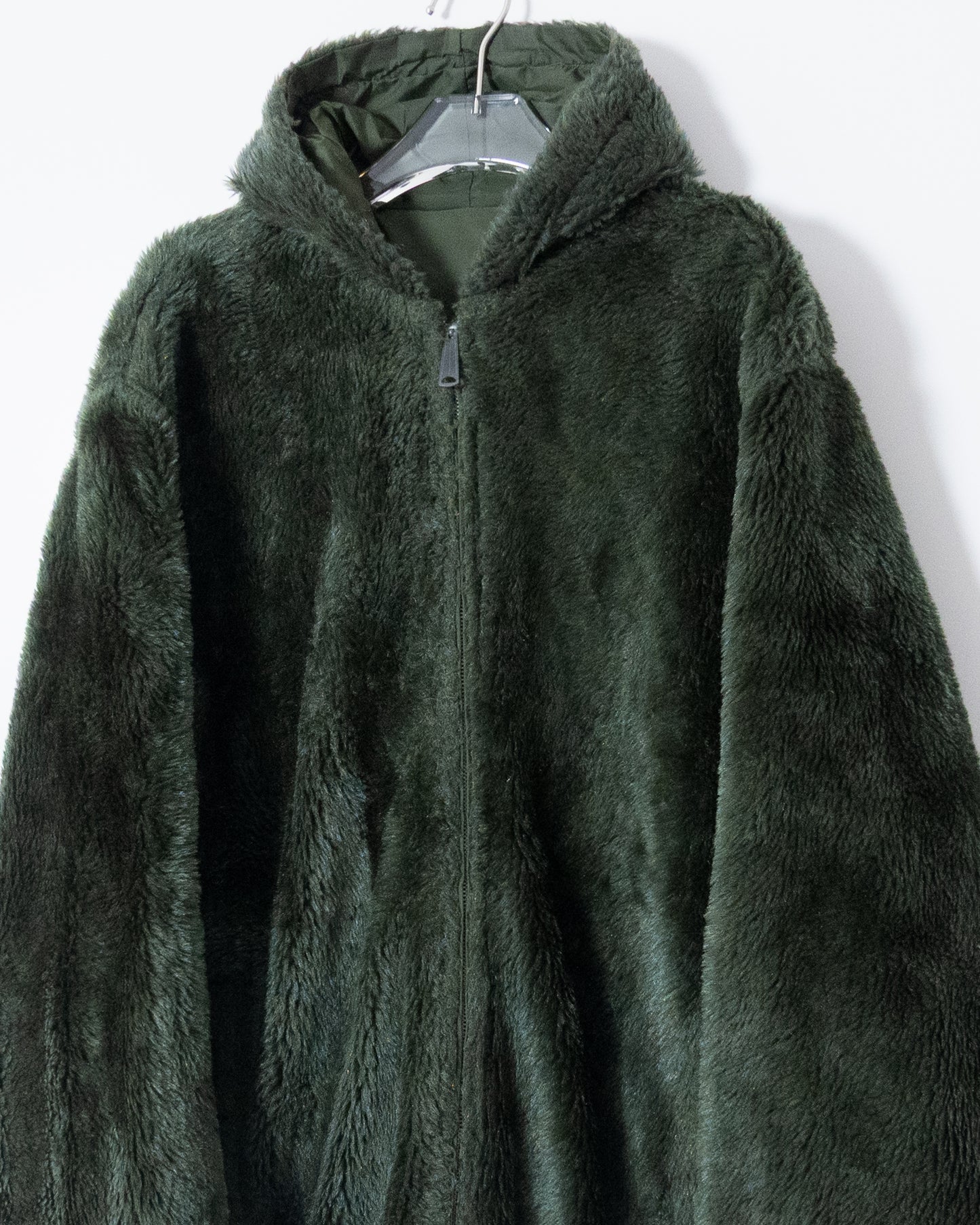 Vintage reversible fur hoodie