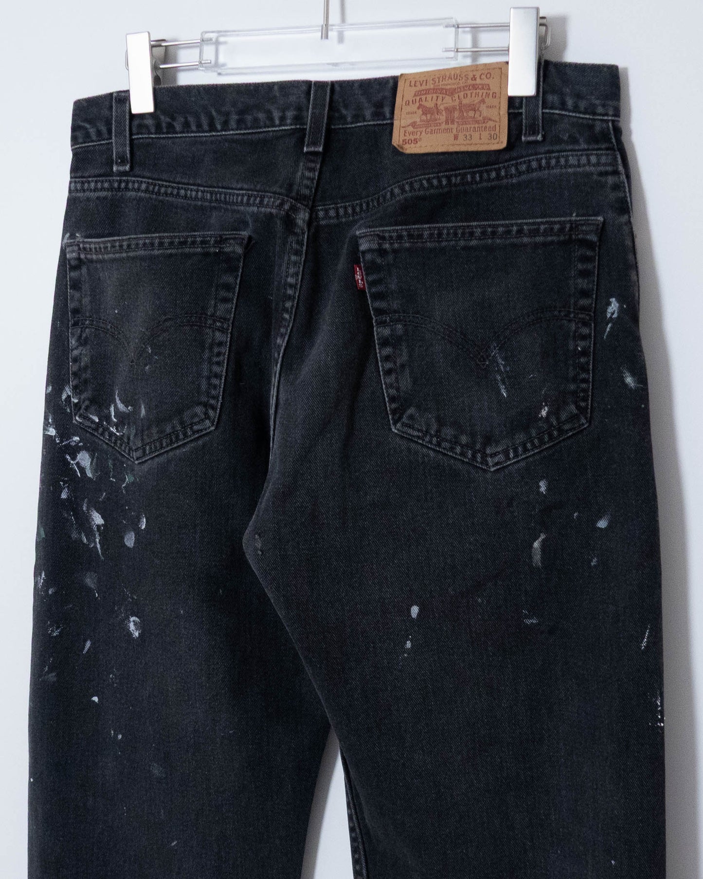 "Levi's" 505 painted black denim pants