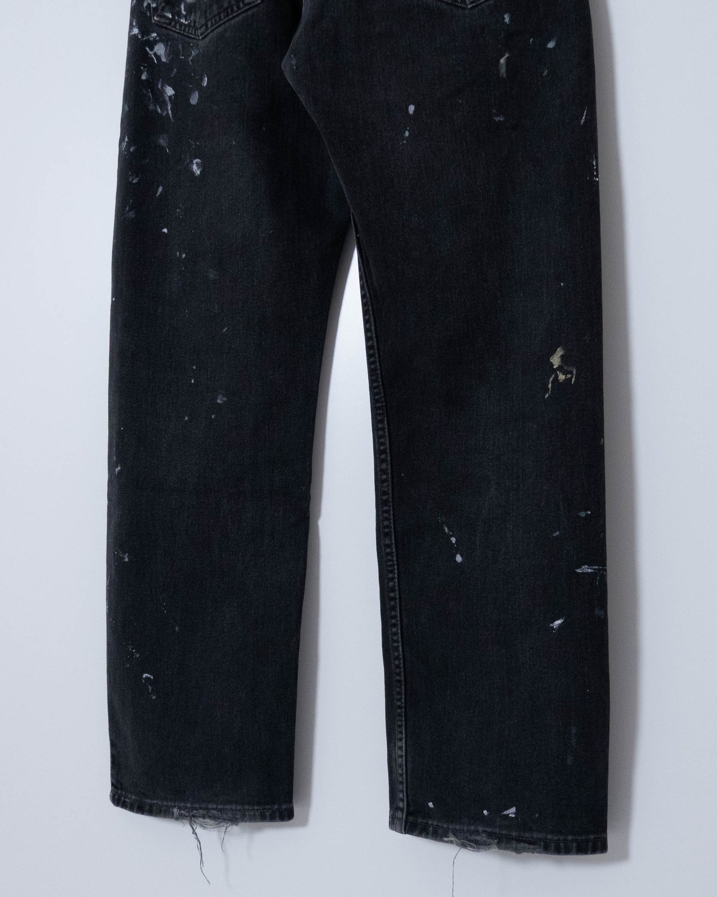 "Levi's" 505 painted black denim pants