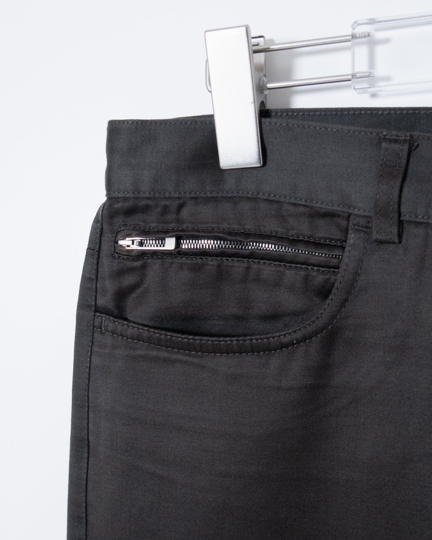 'YVES SAINT LAURENT rive gauche' cotton sateen 5-pocket pants