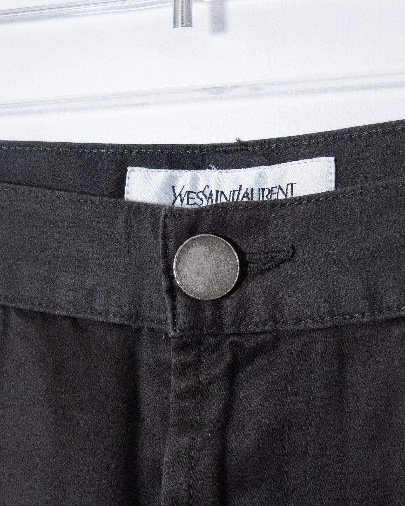 'YVES SAINT LAURENT rive gauche' cotton sateen 5-pocket pants