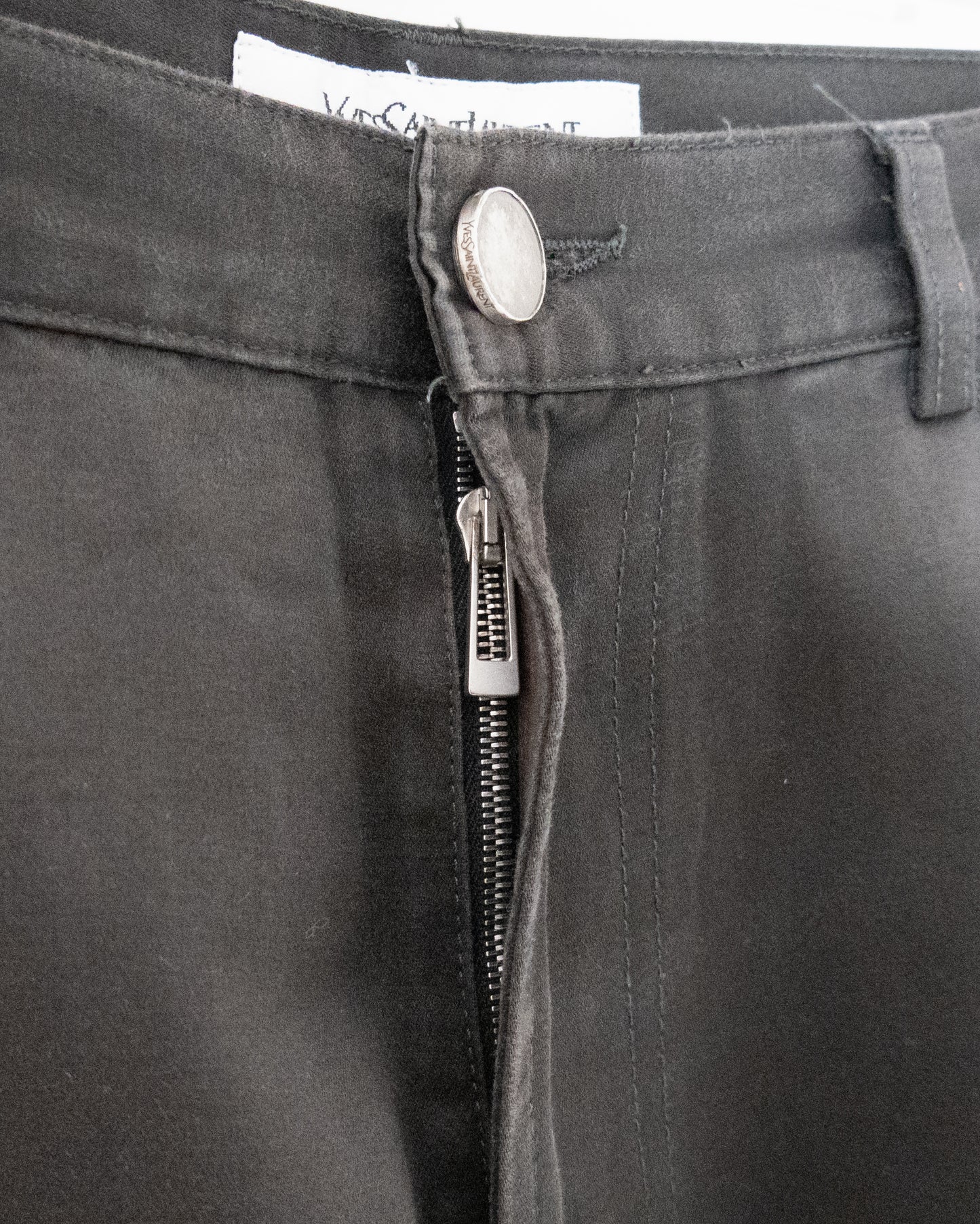 'YVES SAINT LAURENT rive gauche' cotton sateen 5-pocket pants