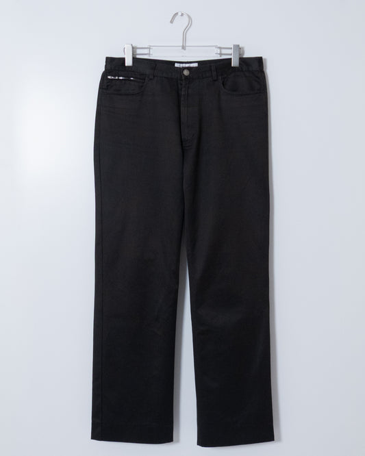 'YVES SAINT LAURENT rive gauche' cotton sateen 5-pocket pants