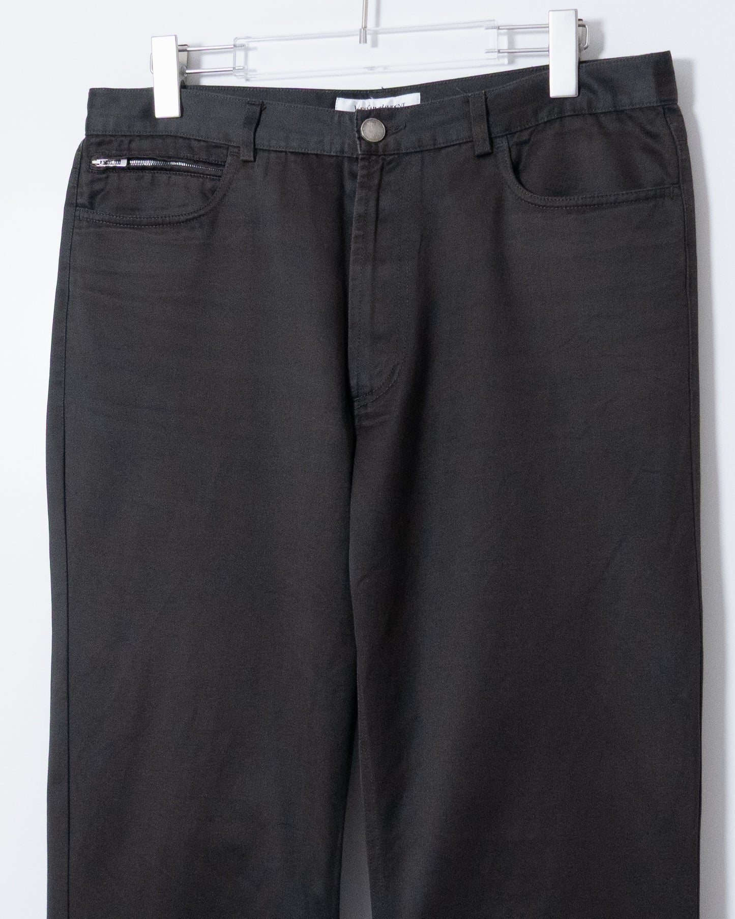 'YVES SAINT LAURENT rive gauche' cotton sateen 5-pocket pants