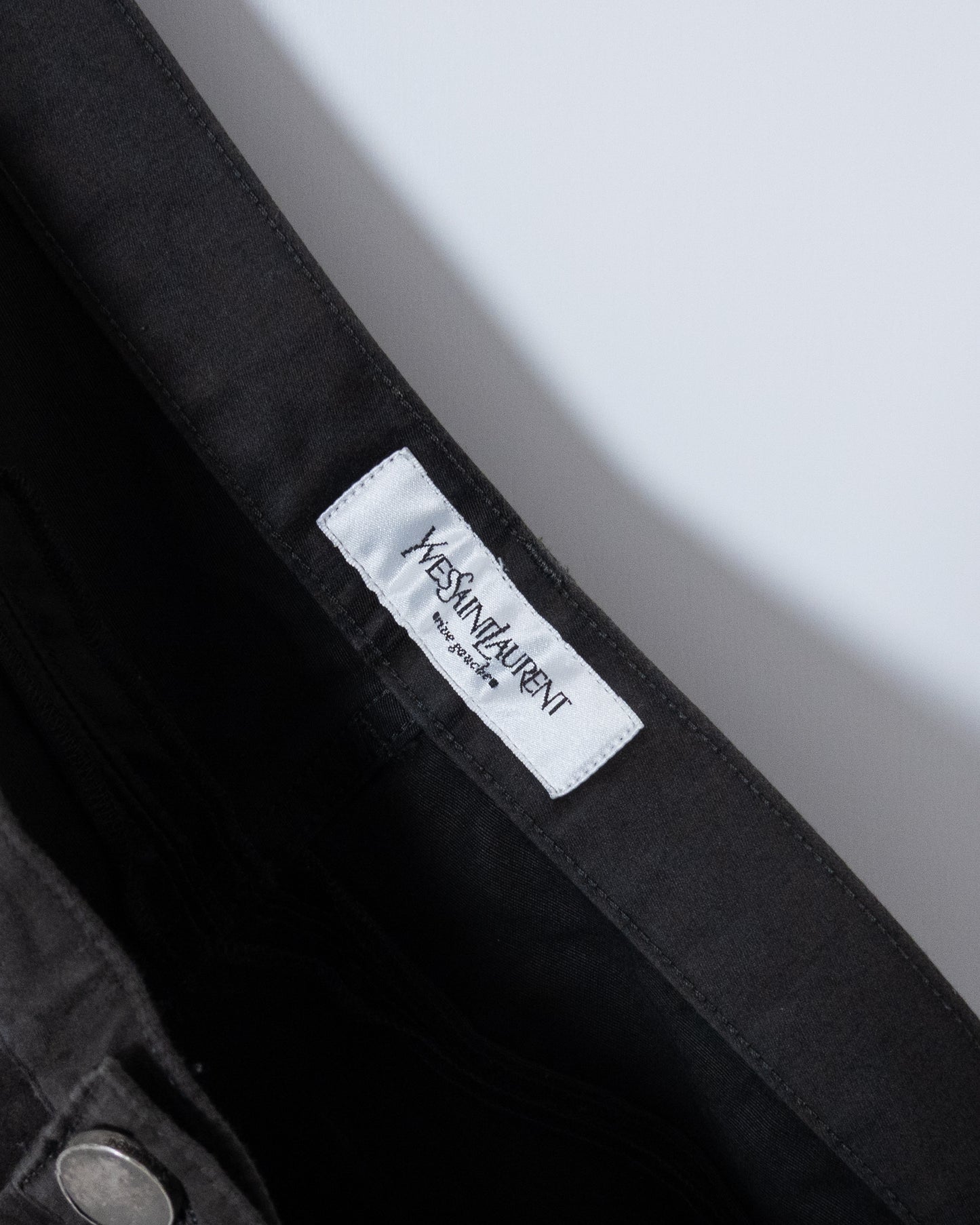 'YVES SAINT LAURENT rive gauche' cotton sateen 5-pocket pants