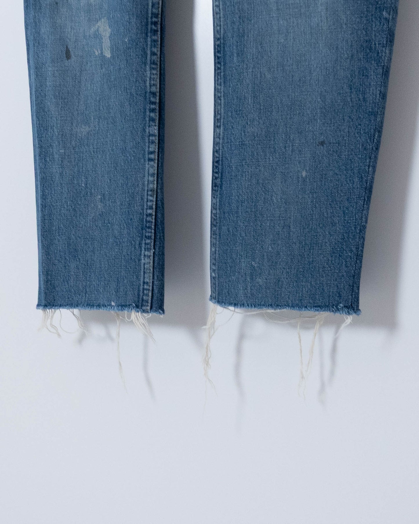 "Helmut Lang" cut-off painted denim pants