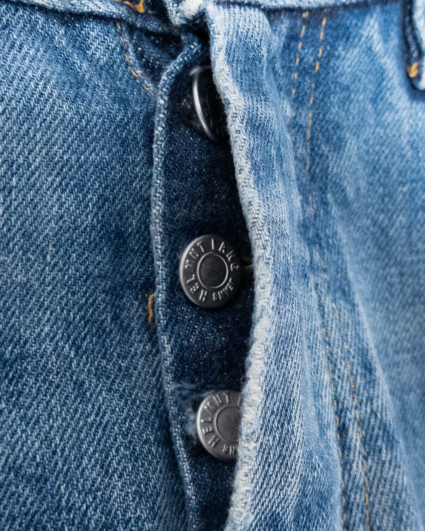 "Helmut Lang" cut-off painted denim pants