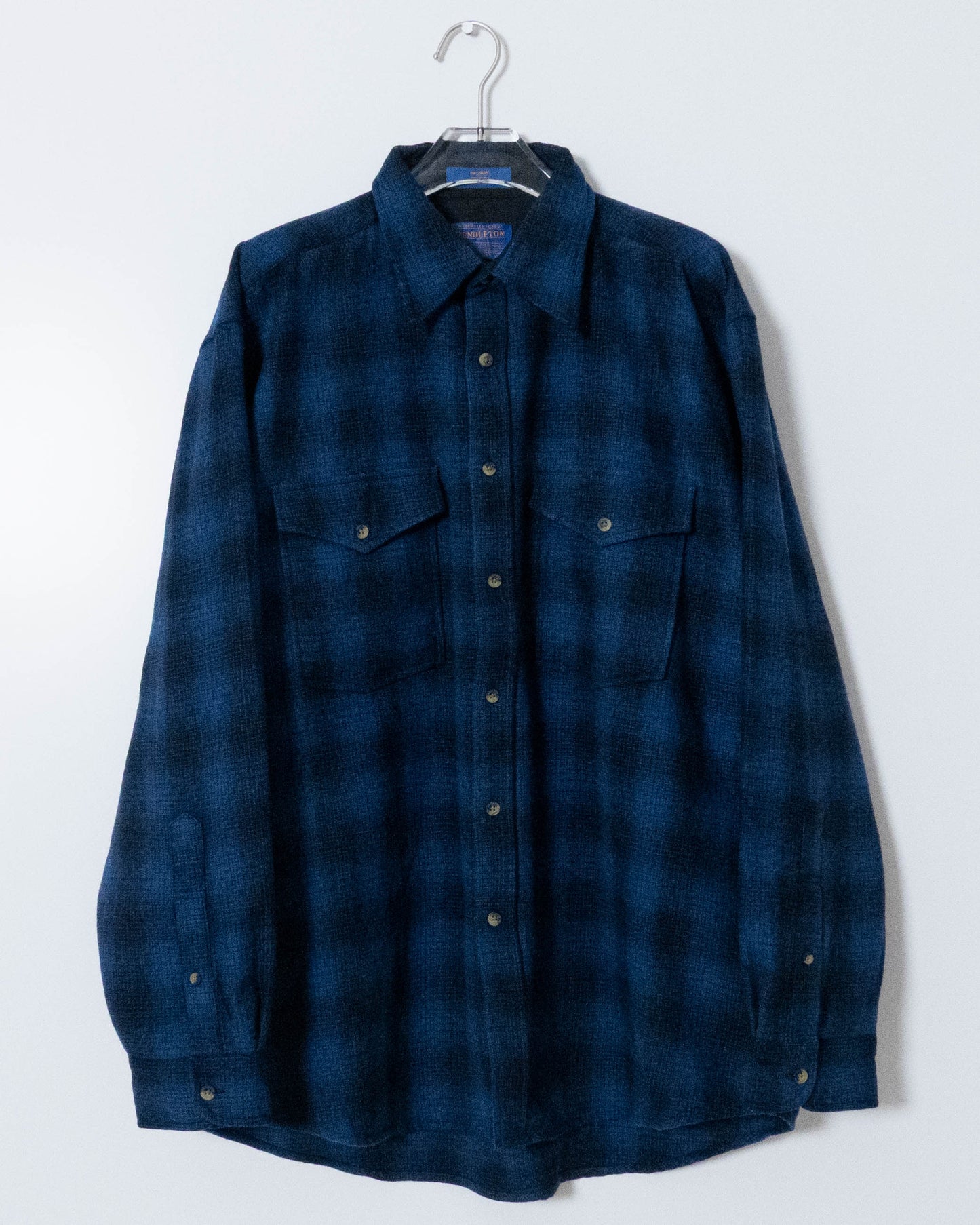 "PENDLETON" shadow plaid wool shirt