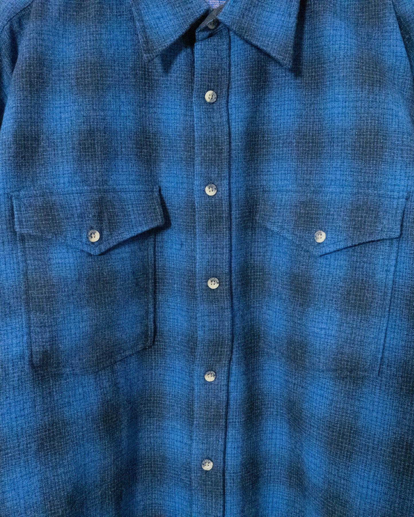 "PENDLETON" shadow plaid wool shirt