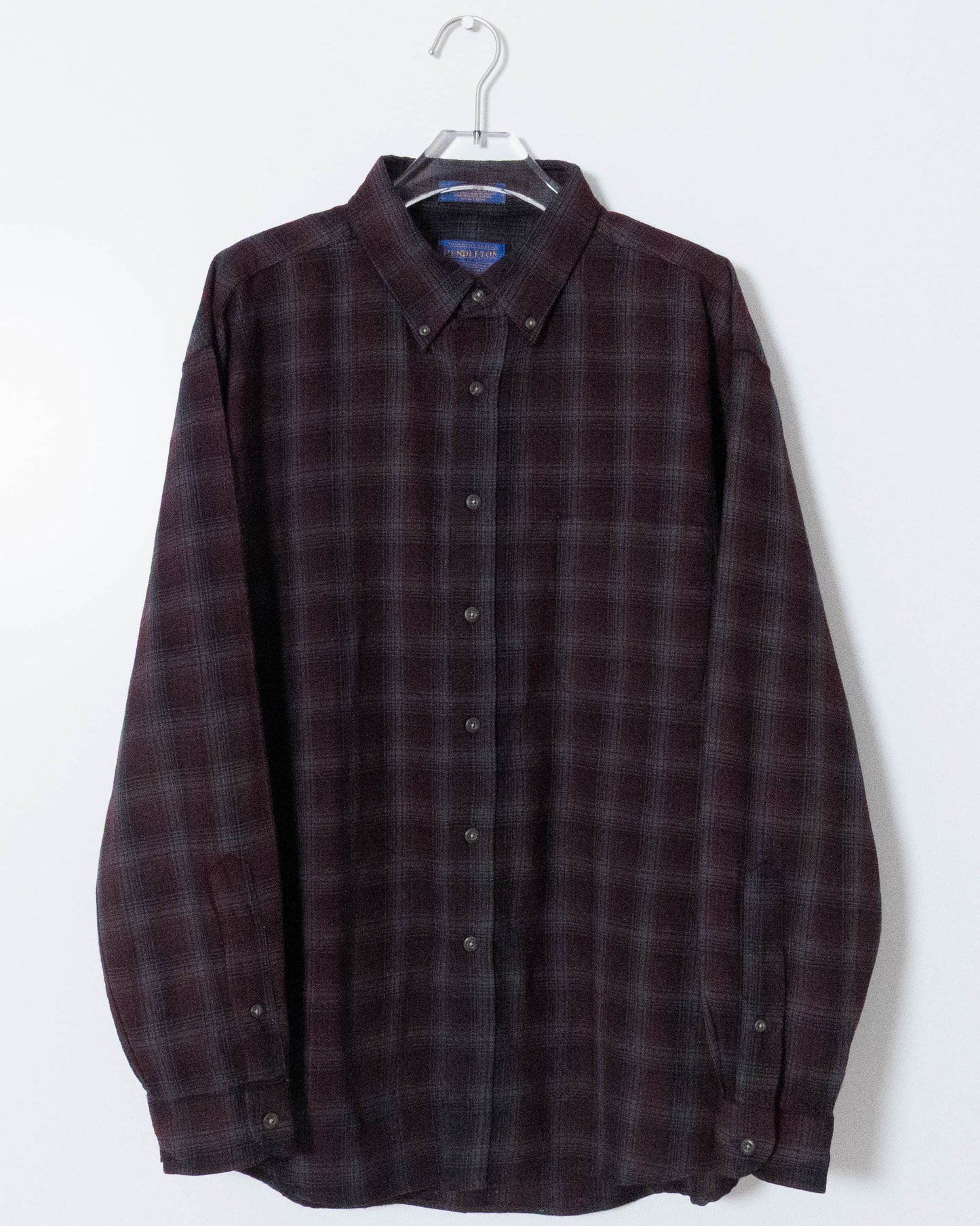 "PENDLETON" shadow plaid wool shirt