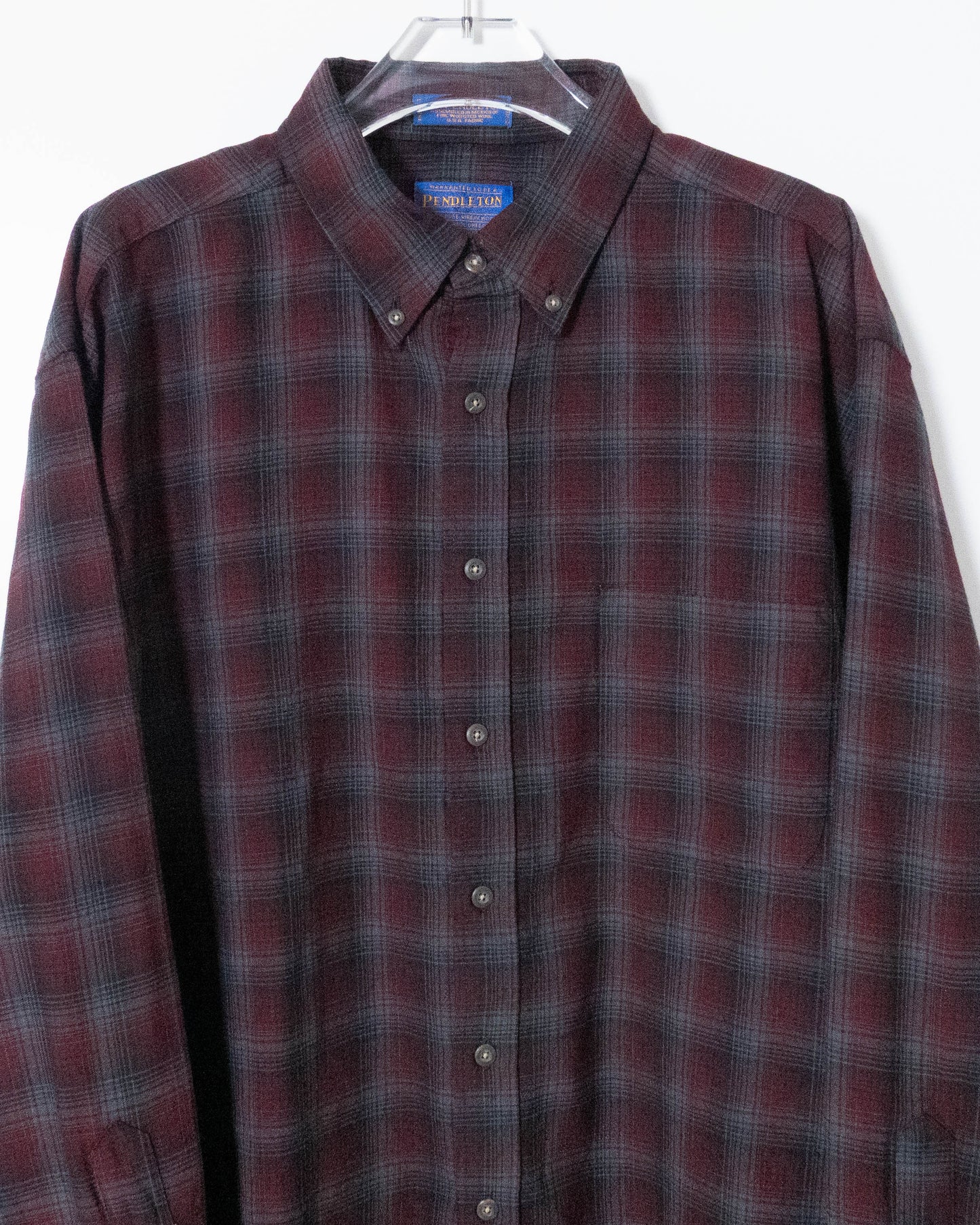 "PENDLETON" shadow plaid wool shirt